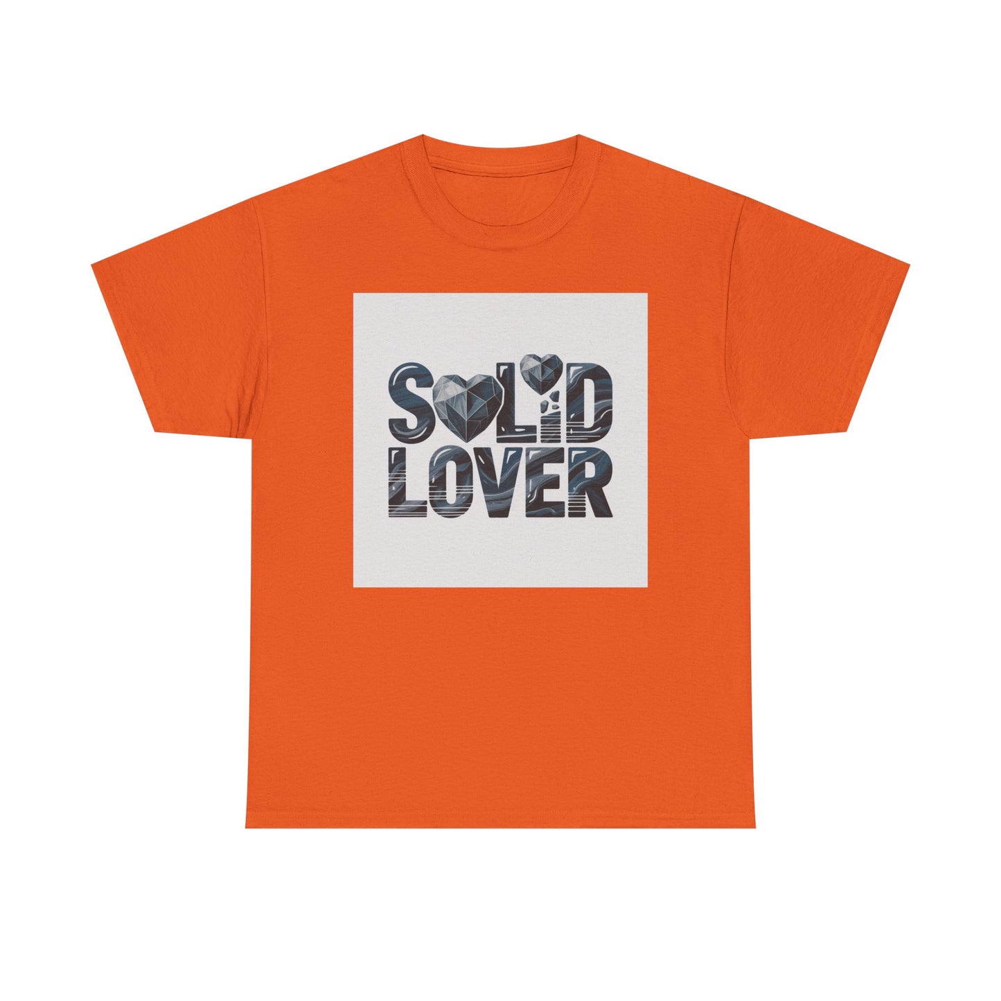 Solid Lover T‑Shirt — Bold Heart Typography Tee for Couples & Romance