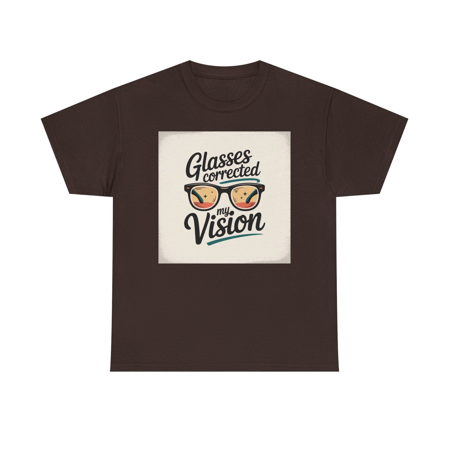 T-Shirt — "Glasses Corrected My Vision" Retro Eyewear Graphic Tee