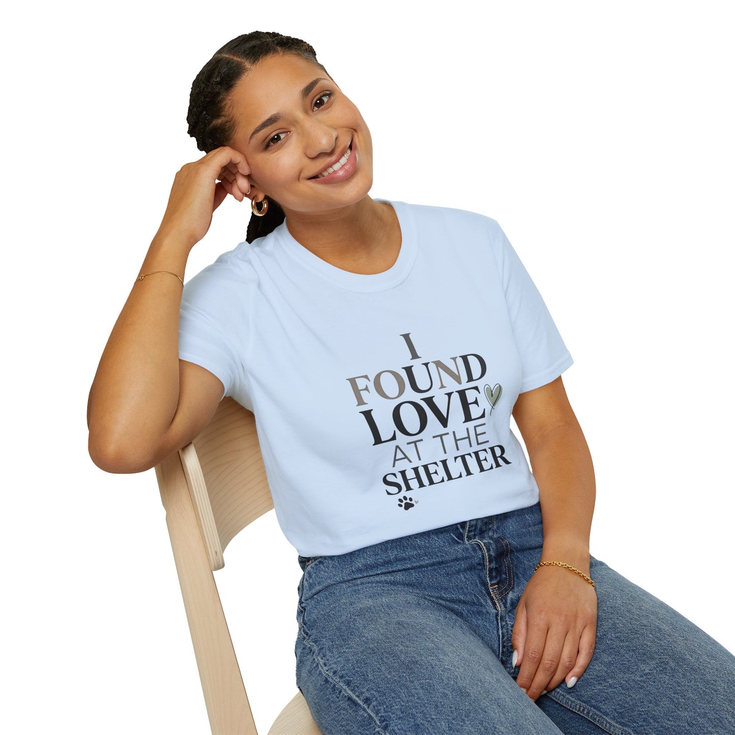 I Found Love at the Shelter T-Shirt — Rescue Pet Adoption Tee