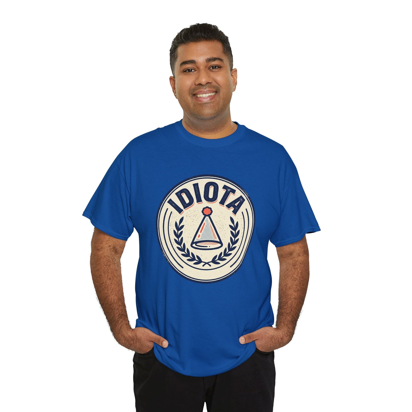 Idiota Crest T-Shirt — Vintage Emblem Graphic Tee