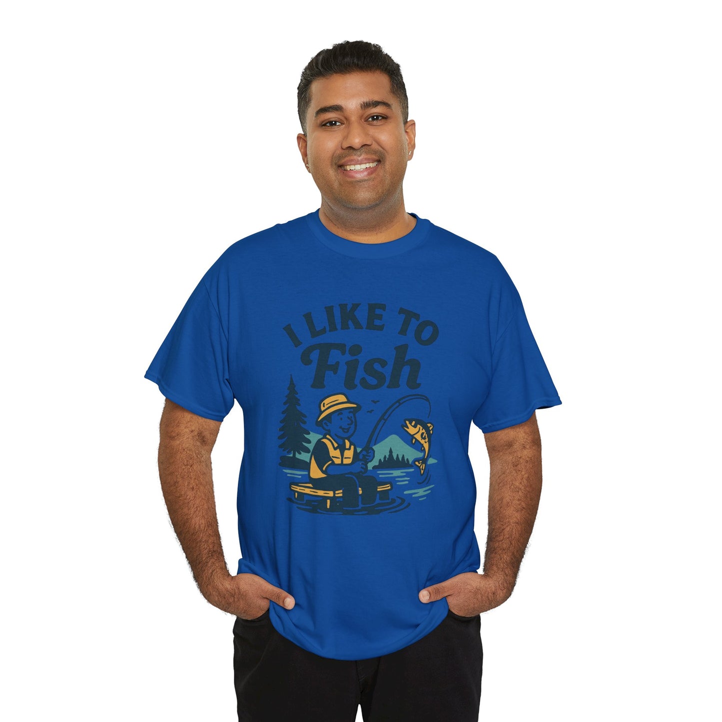 Fishing T-Shirt — "I Like to Fish" Vintage Outdoors Tee