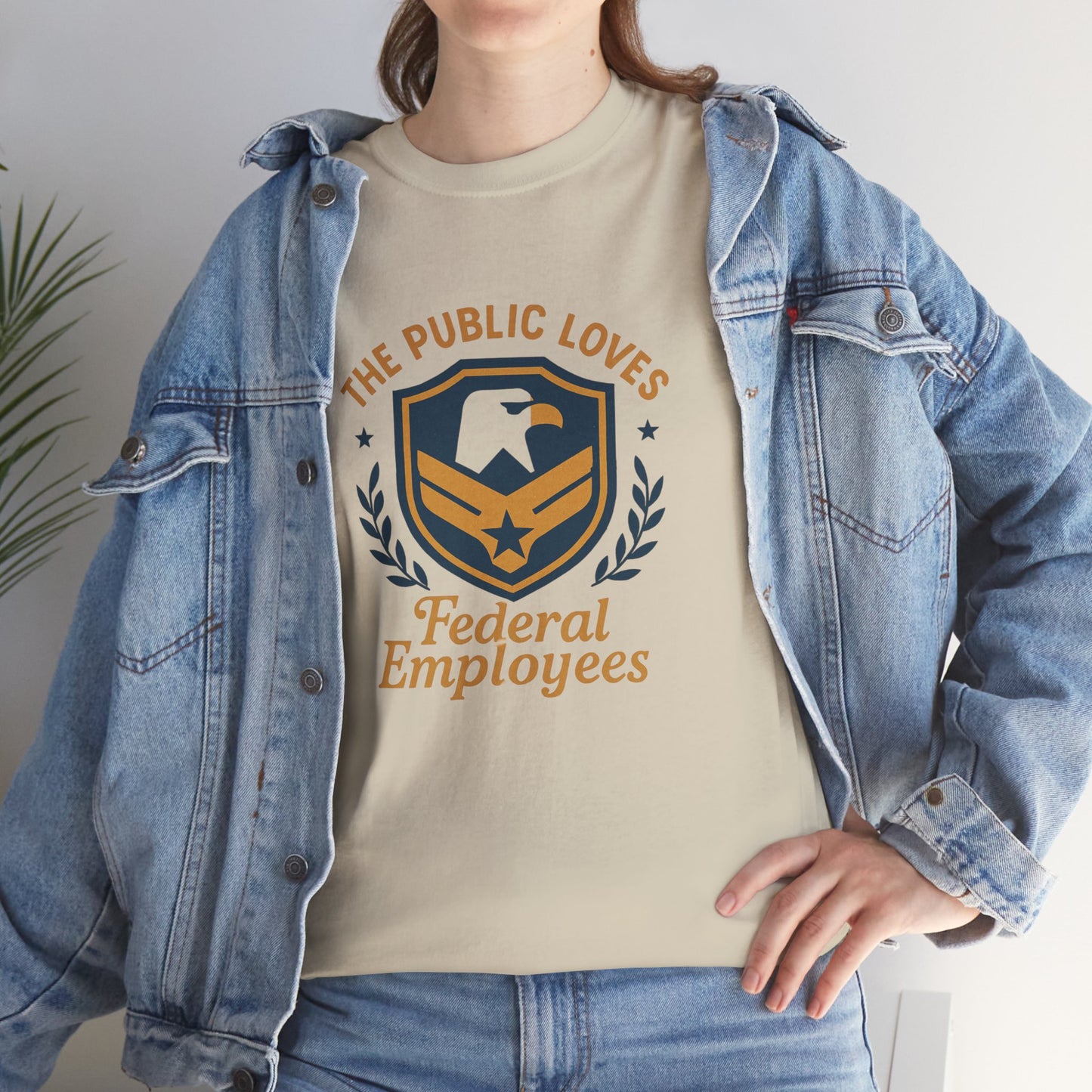 Federal Employees Tee – “The Public Loves Federal Employees” Patriotic Badge Shirt