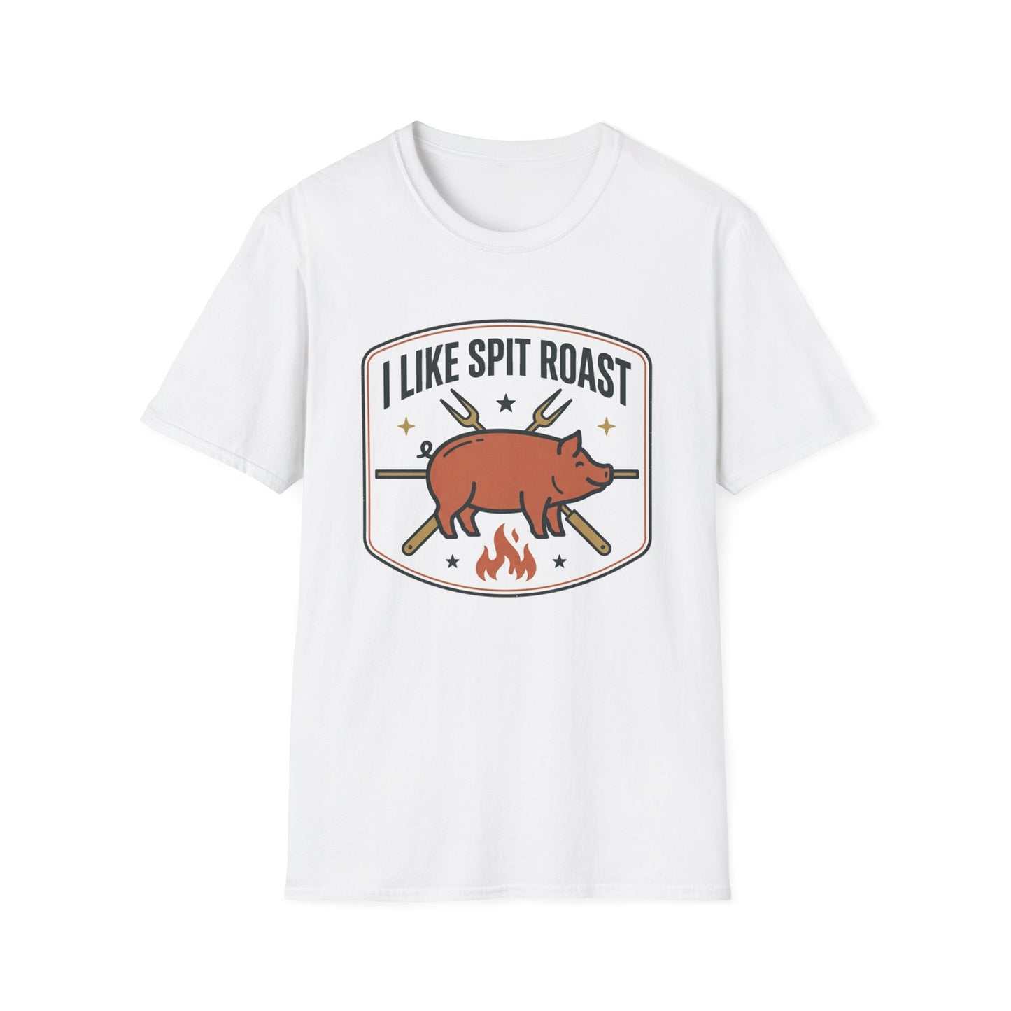 I Like Spit Roast T-Shirt — Retro BBQ Pig Tee for Grill Lovers