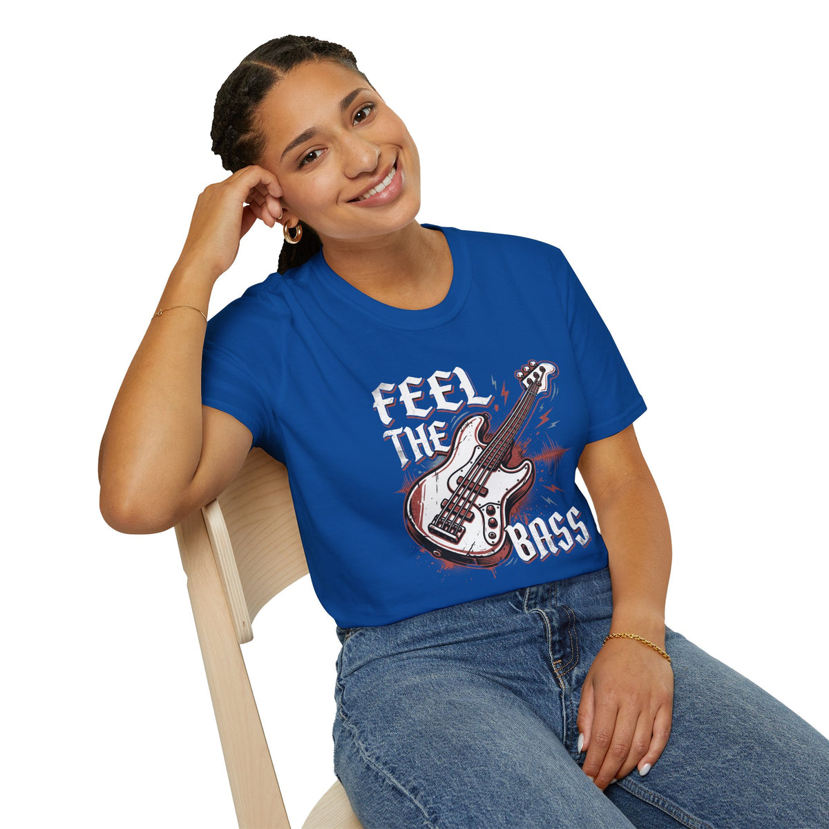 Bass Guitar Graphic T-Shirt — Rock Music Tee ("Bass Player")