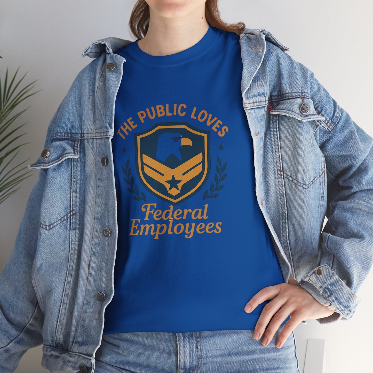 Federal Employees Tee – “The Public Loves Federal Employees” Patriotic Badge Shirt