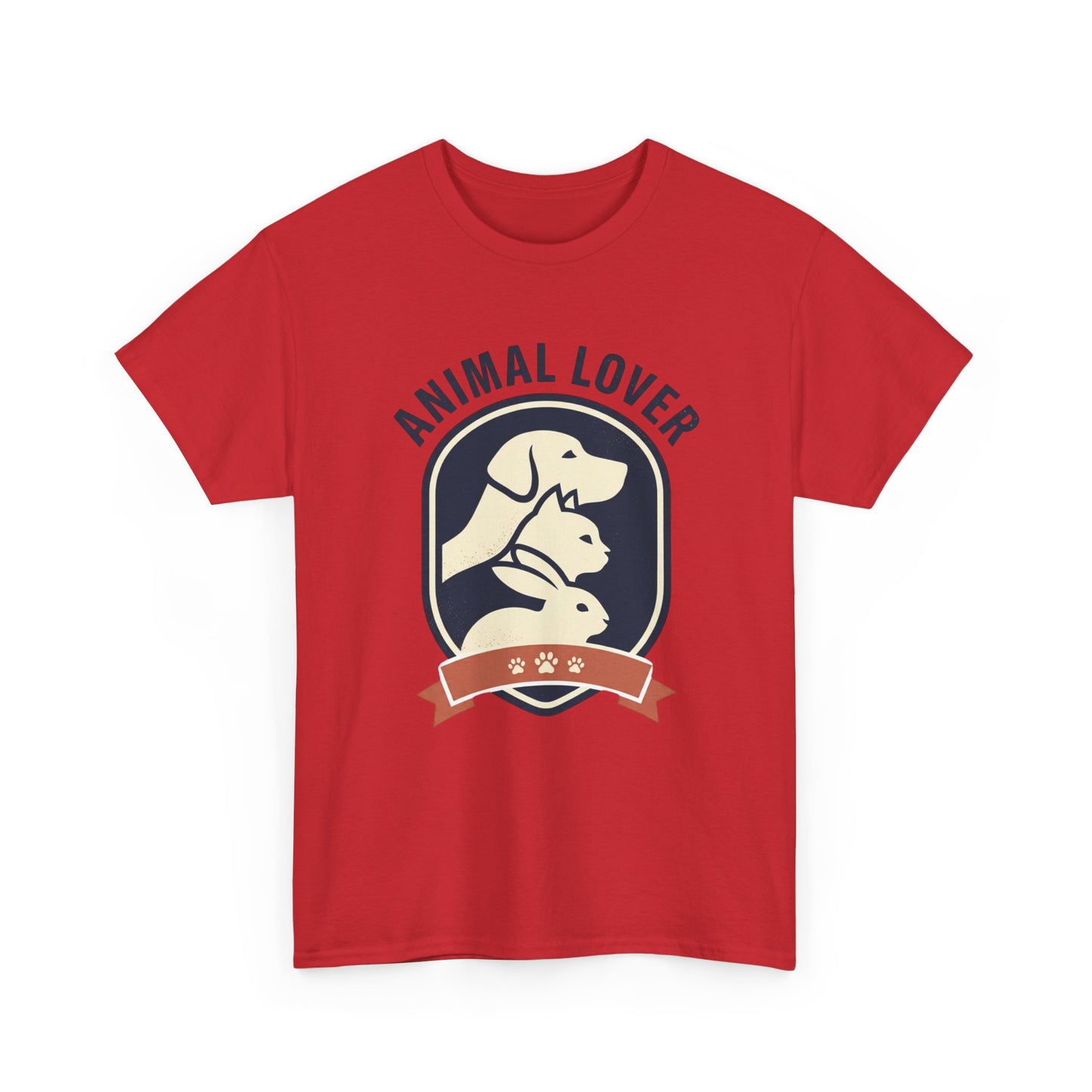 Animal Lover T-Shirt — Retro Pet Badge Tee (Dogs & Cats)