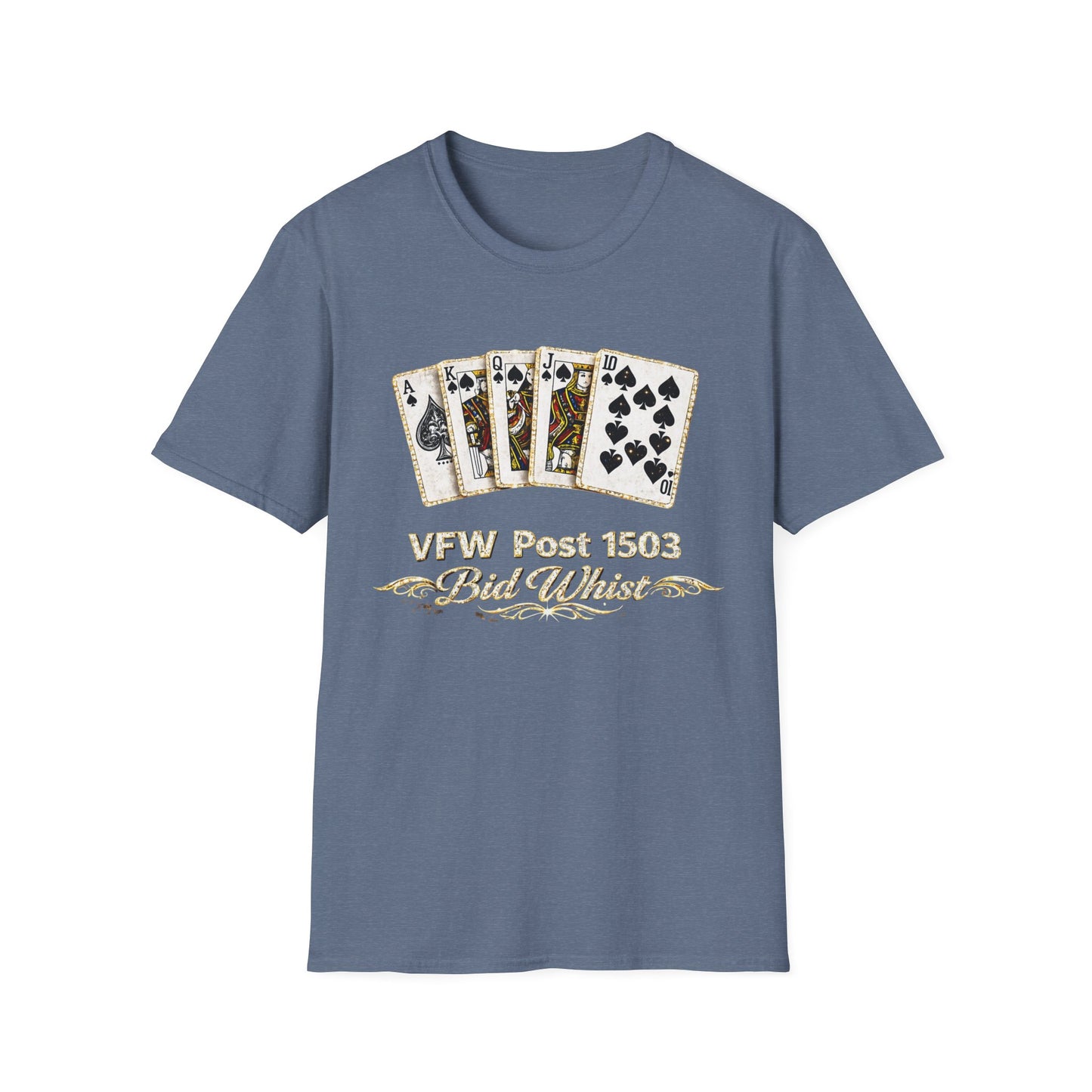 Bid Whist Playing Cards Tee — VFW Post 1503 Card Game T-Shirt