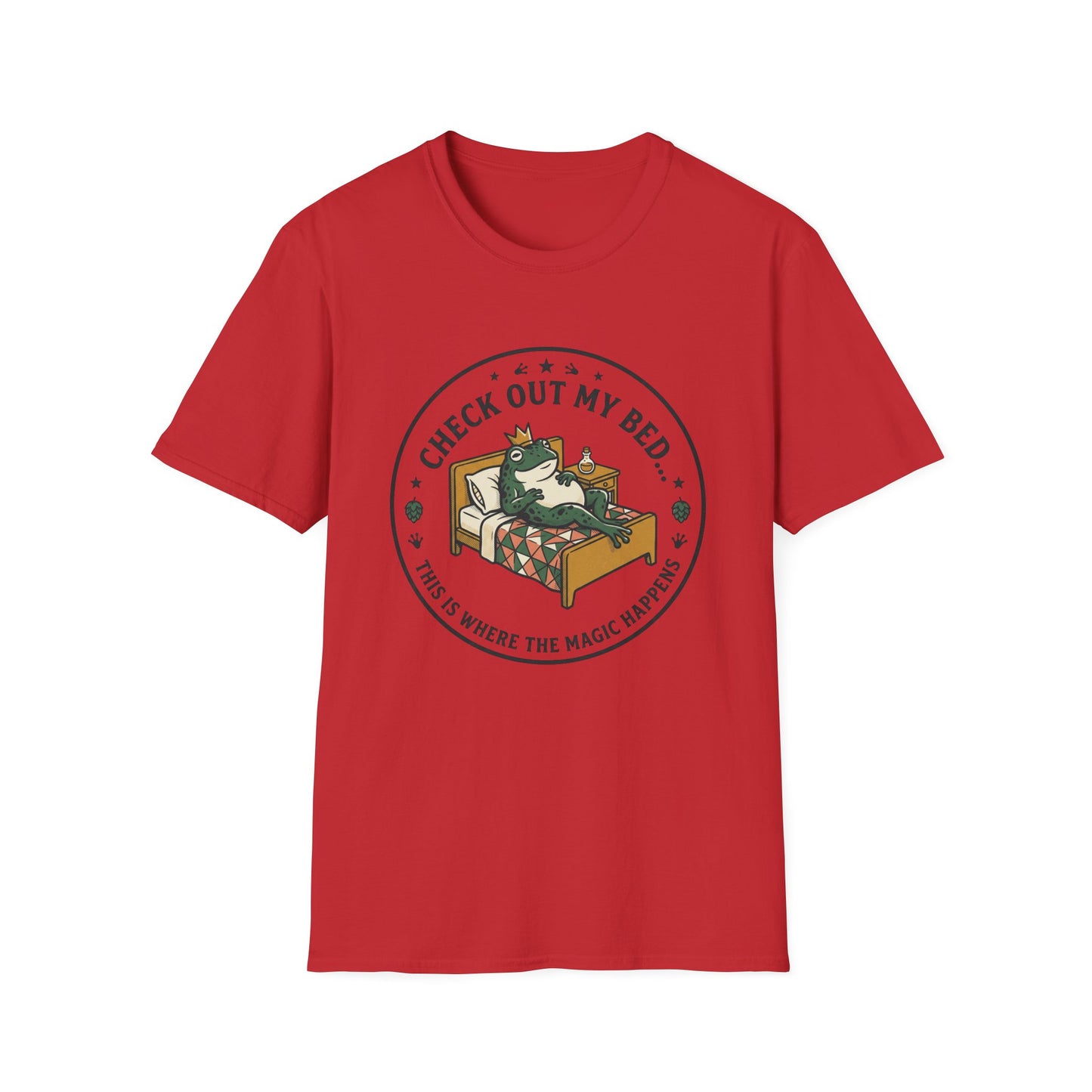 "Check Out My Bed" Cat Illustration Tee (There’s Where the Magic Happens)