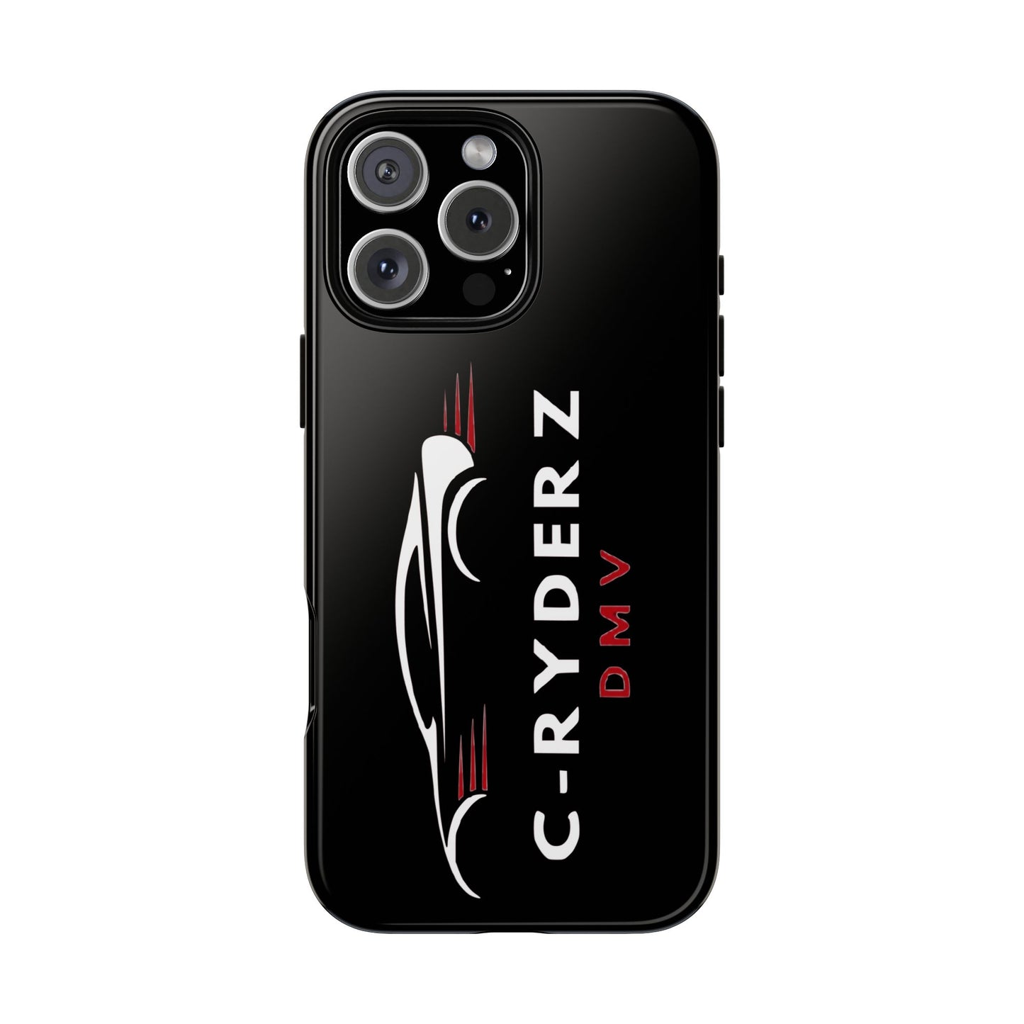 C-Ryderz DMV Black Slim Phone Case — Sporty Car Silhouette Protective Cover Printify