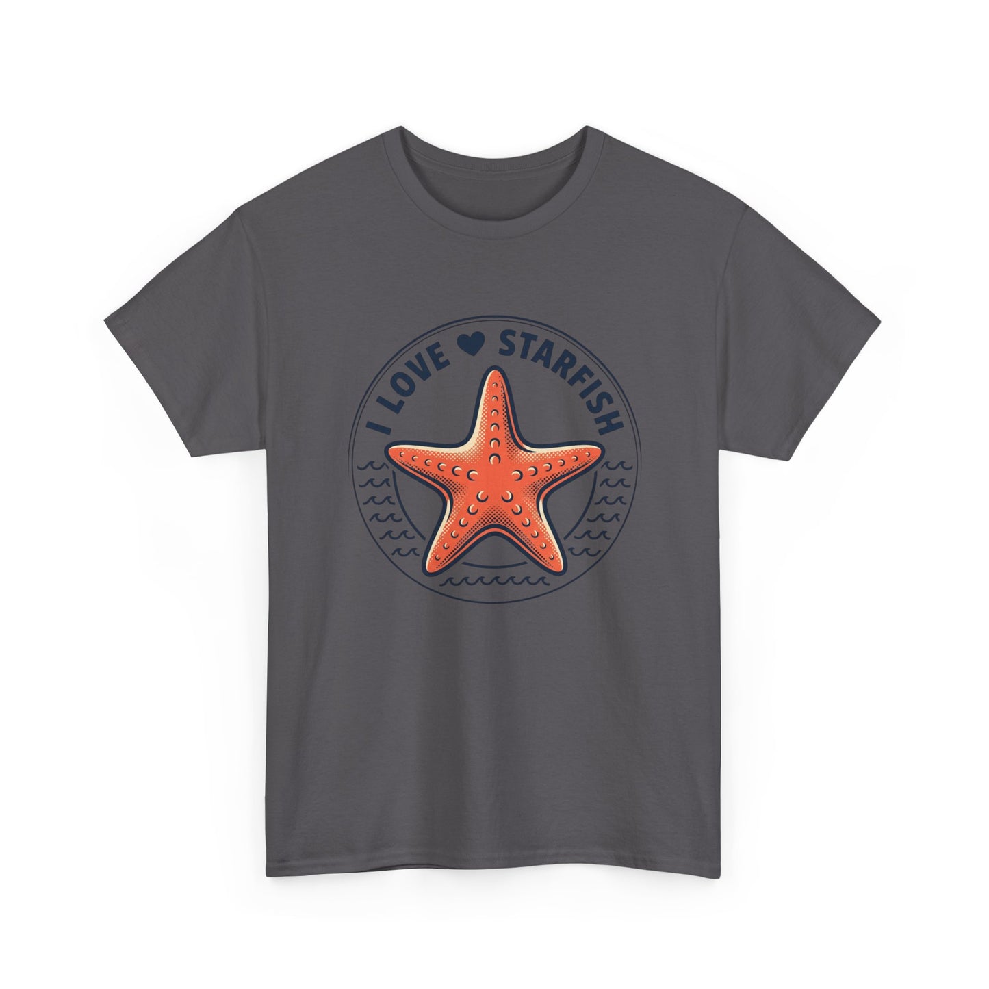 Starfish Tee — "I Love Starfish" Beach Graphic T-Shirt