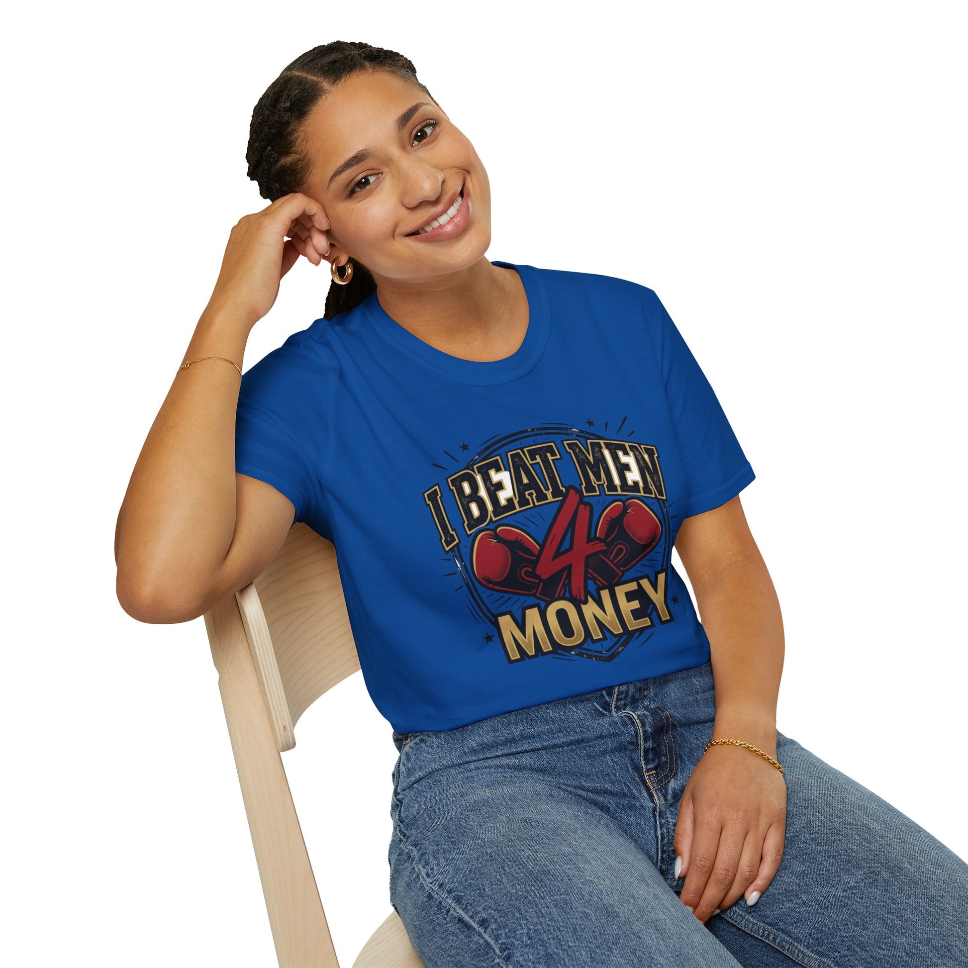 I Beat Men 4 Money Boxing T-Shirt Printify
