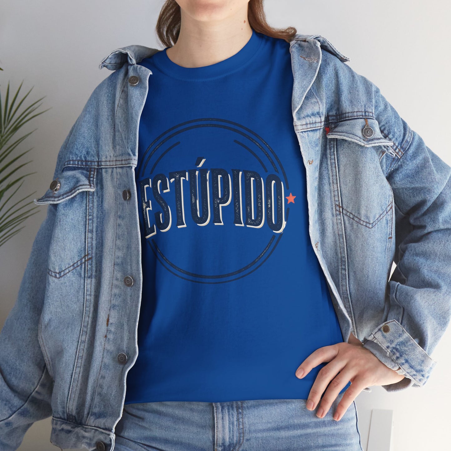 ESTÚPIDO Circle Logo Graphic Tee (Spanish Funny Statement)