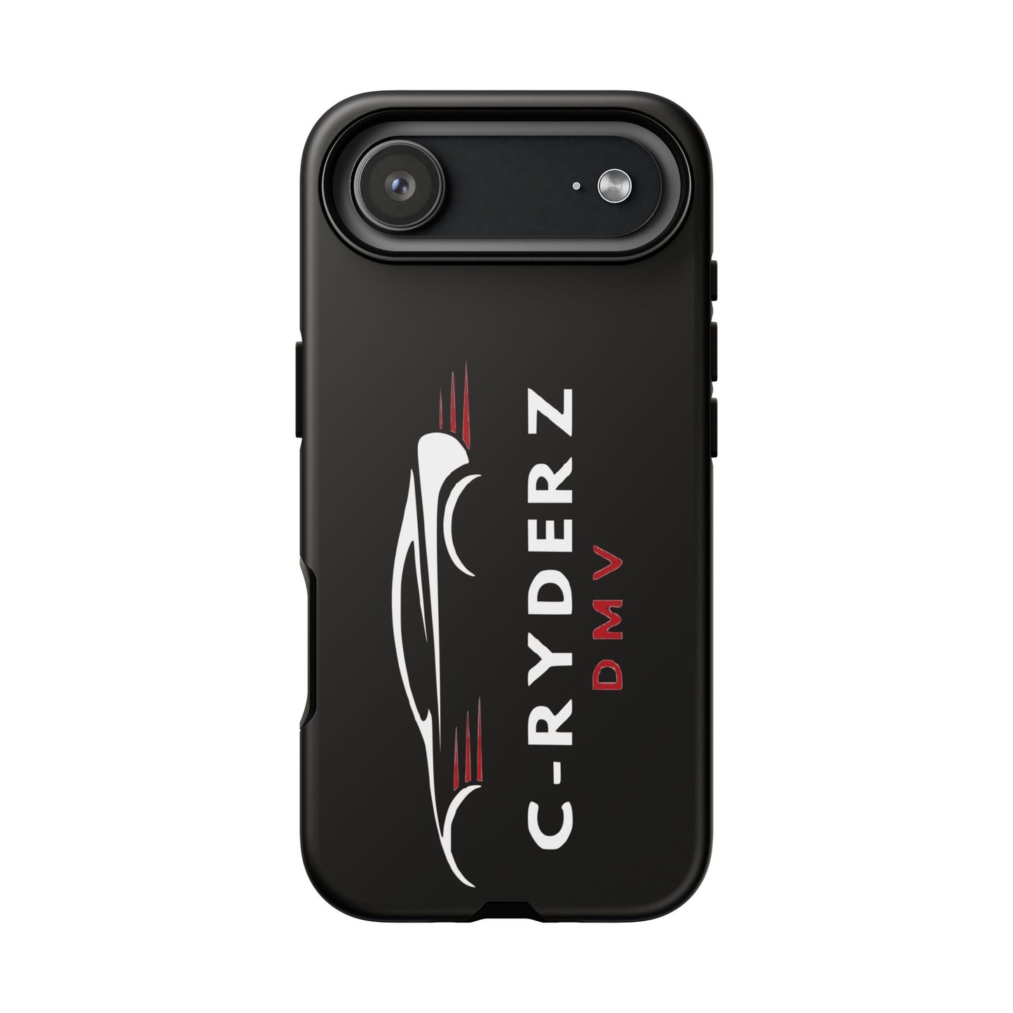 C-Ryderz DMV Black Slim Phone Case — Sporty Car Silhouette Protective Cover Printify