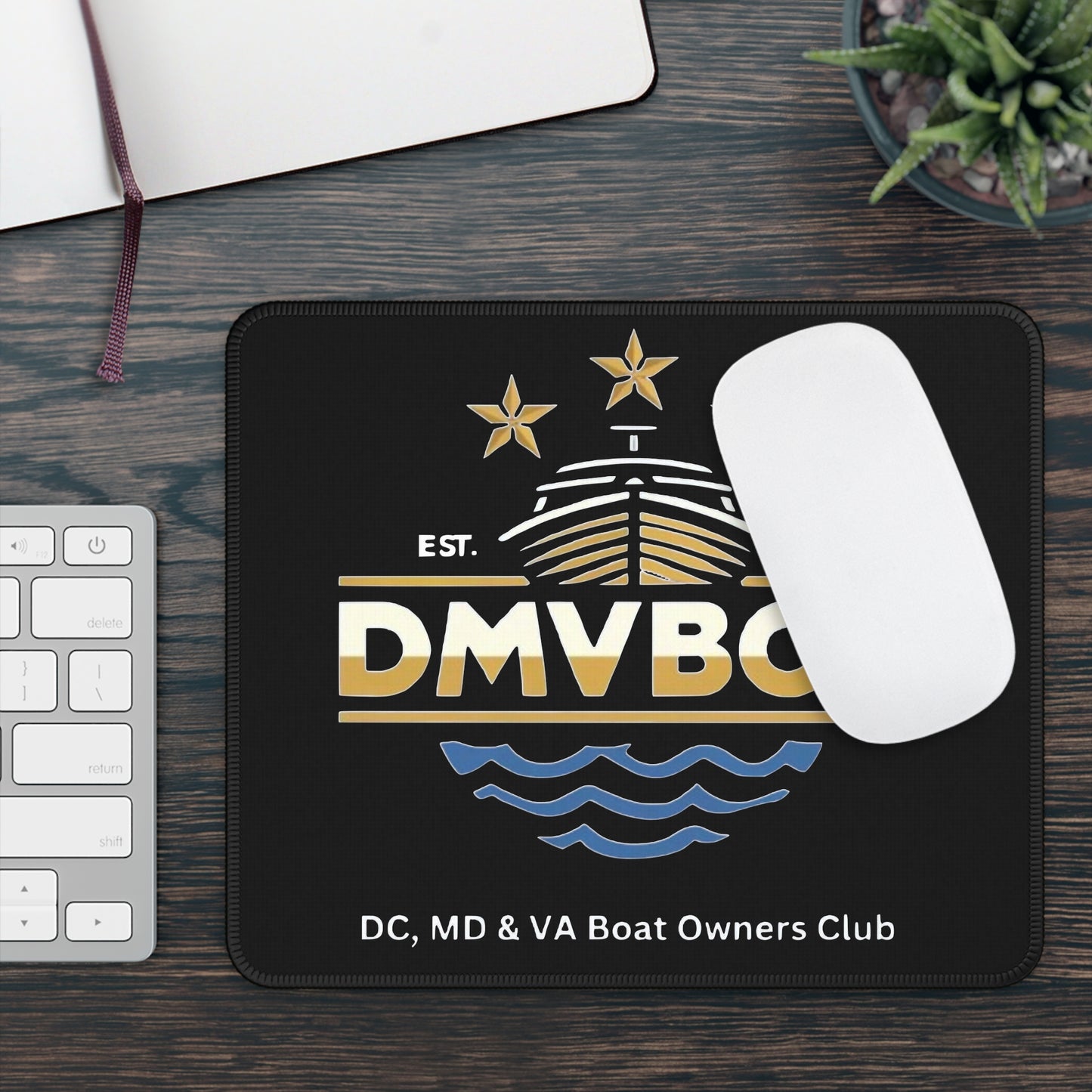 DMVBOC Gaming Mouse Pad - Perfect for Boat Owners, Office Decor, Unique Gift, Nautical Theme, Customizable Design