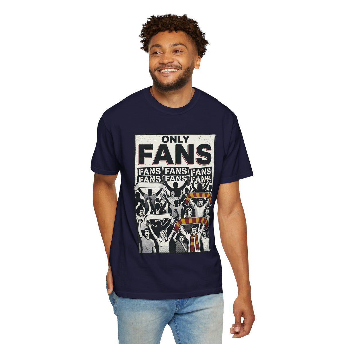 Only Fans Crowd Graphic T-Shirt — Vintage Sports Fan Tee