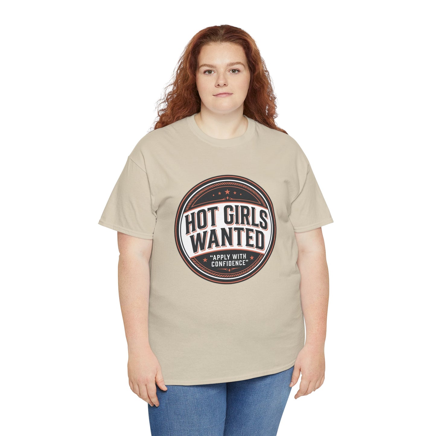 T-Shirt — "Hot Girls Wanted" Retro Badge Tee