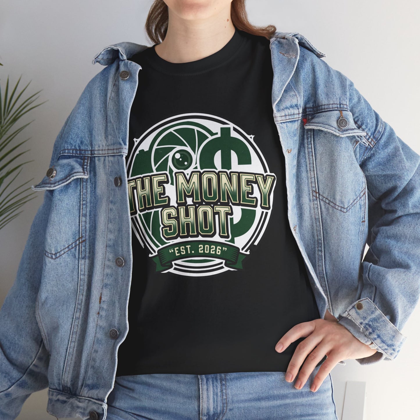 The Money Shot Graphic Tee — Retro Dollar Logo T-Shirt