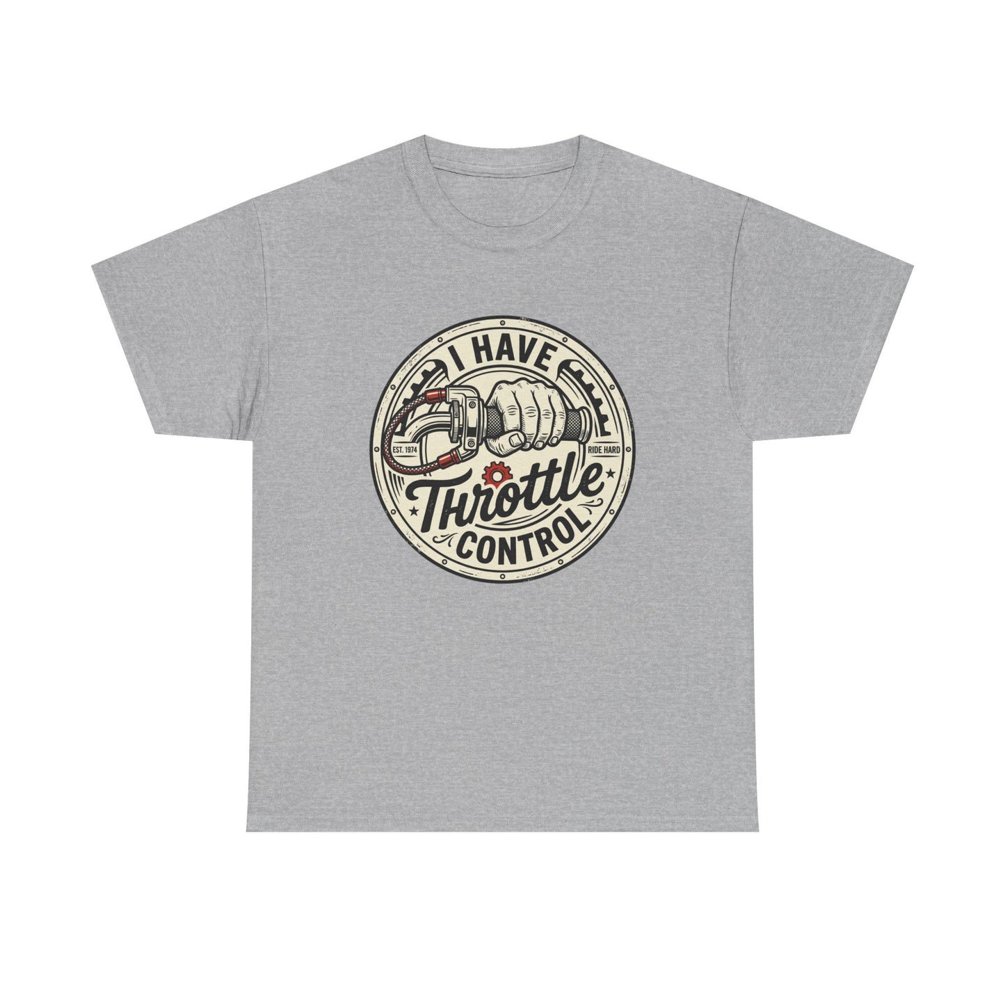 Throttle Control T-Shirt — "I Have Throttle Control" Vintage Motorcycle Tee