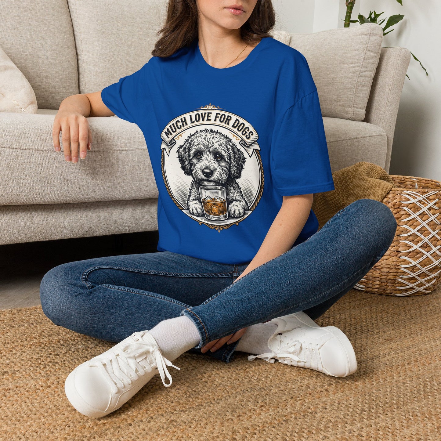 Much Love for Dogs T-Shirt — Vintage Dog Illustration Tee
