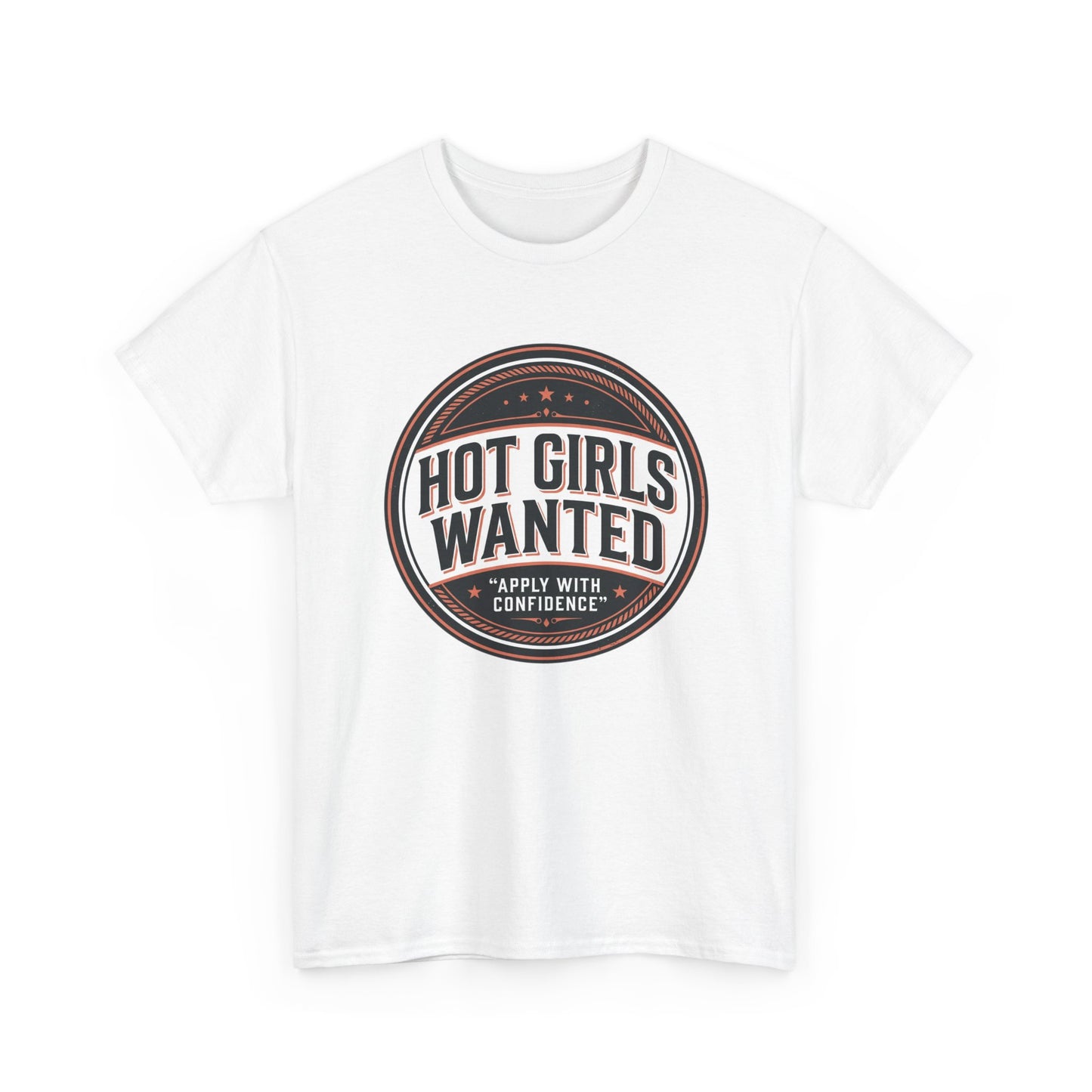 T-Shirt — "Hot Girls Wanted" Retro Badge Tee