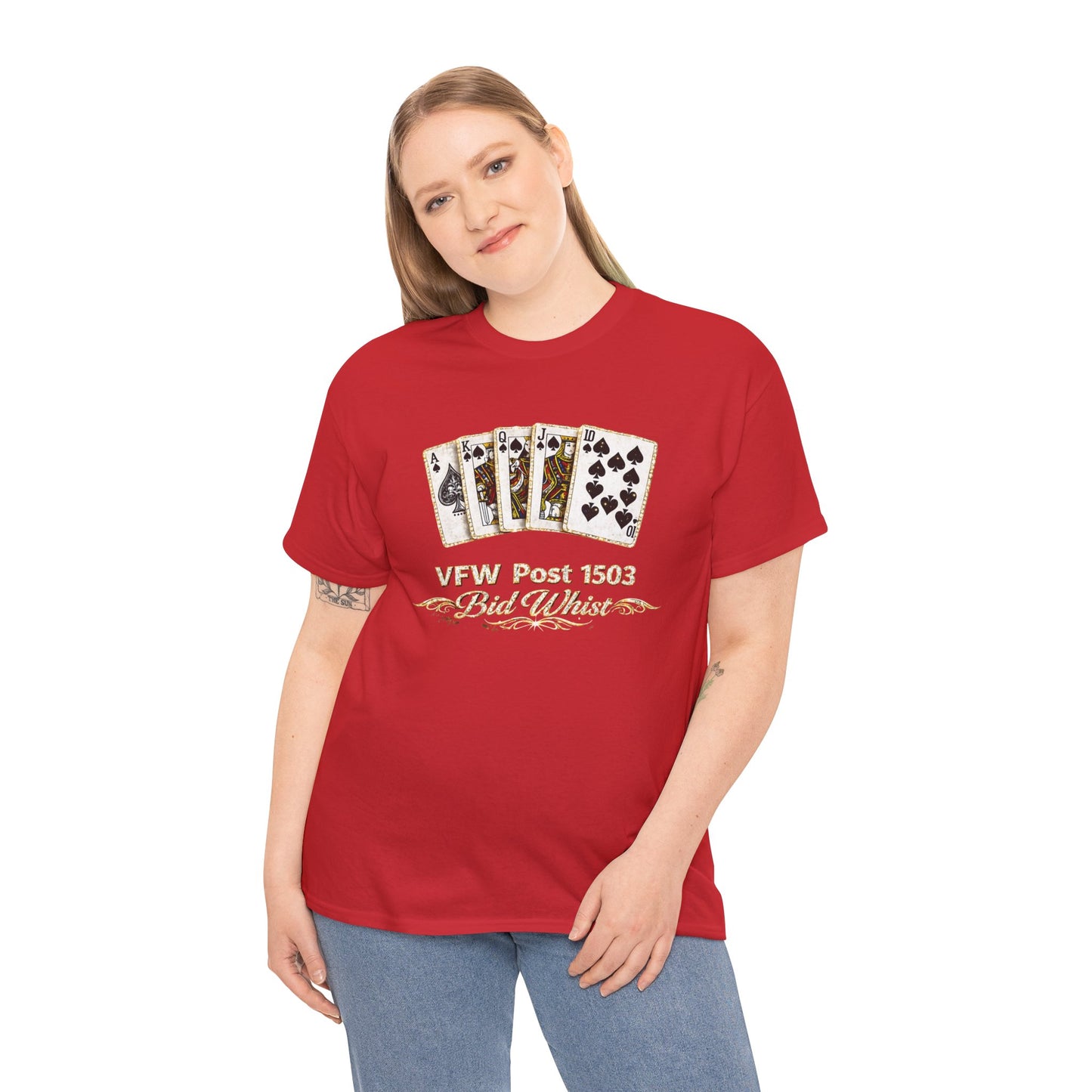 Veterans VFW Poker Night Tee – "VFW Post 1503" Playing Cards Design