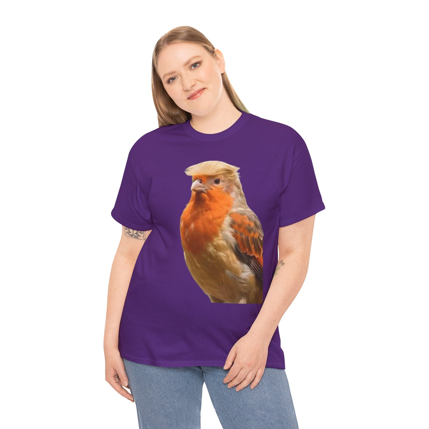 Robin Illustration T-Shirt — Cute Red-Breast Bird Graphic Tee