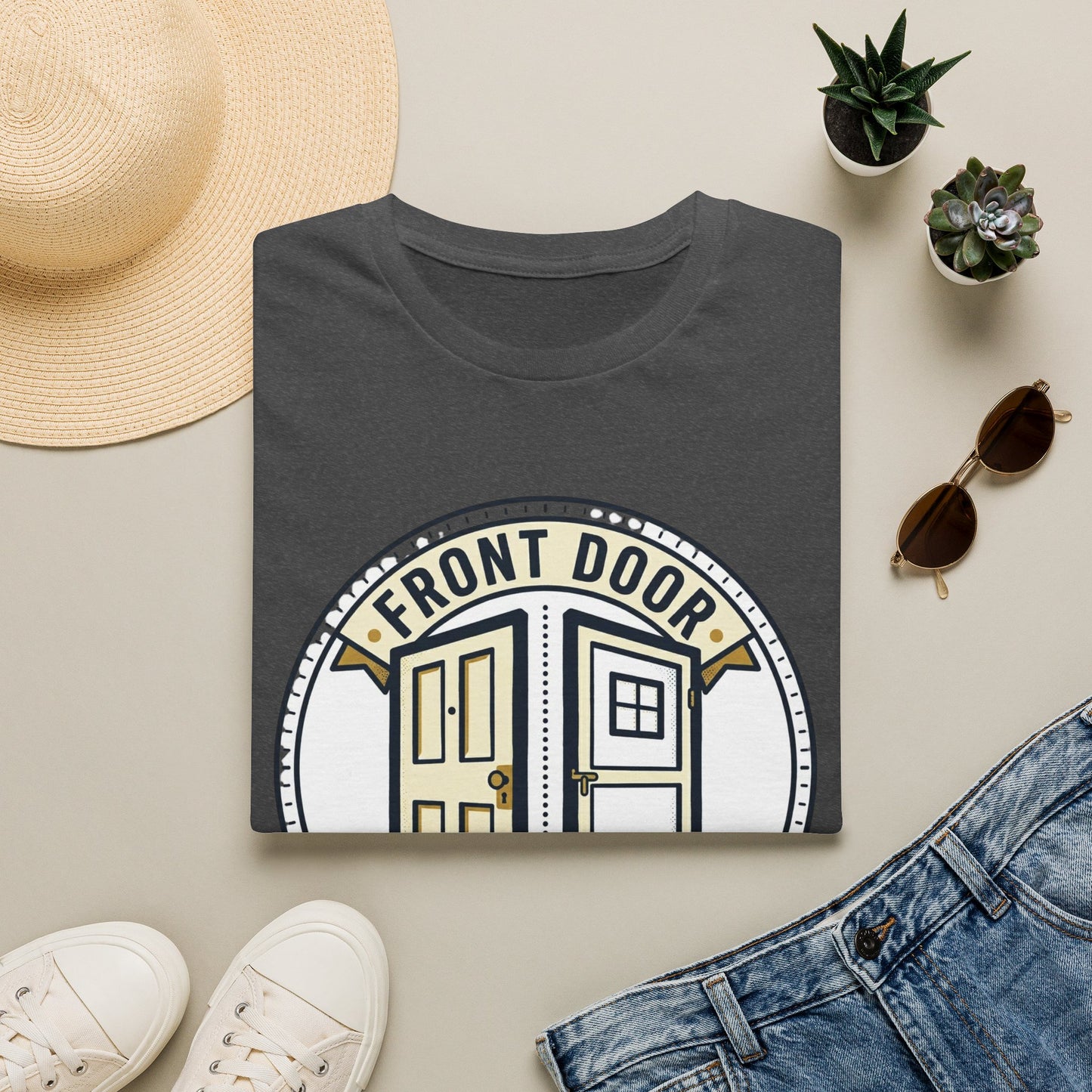 Front Door Back Door T-Shirt — Funny Two Doors Graphic Tee