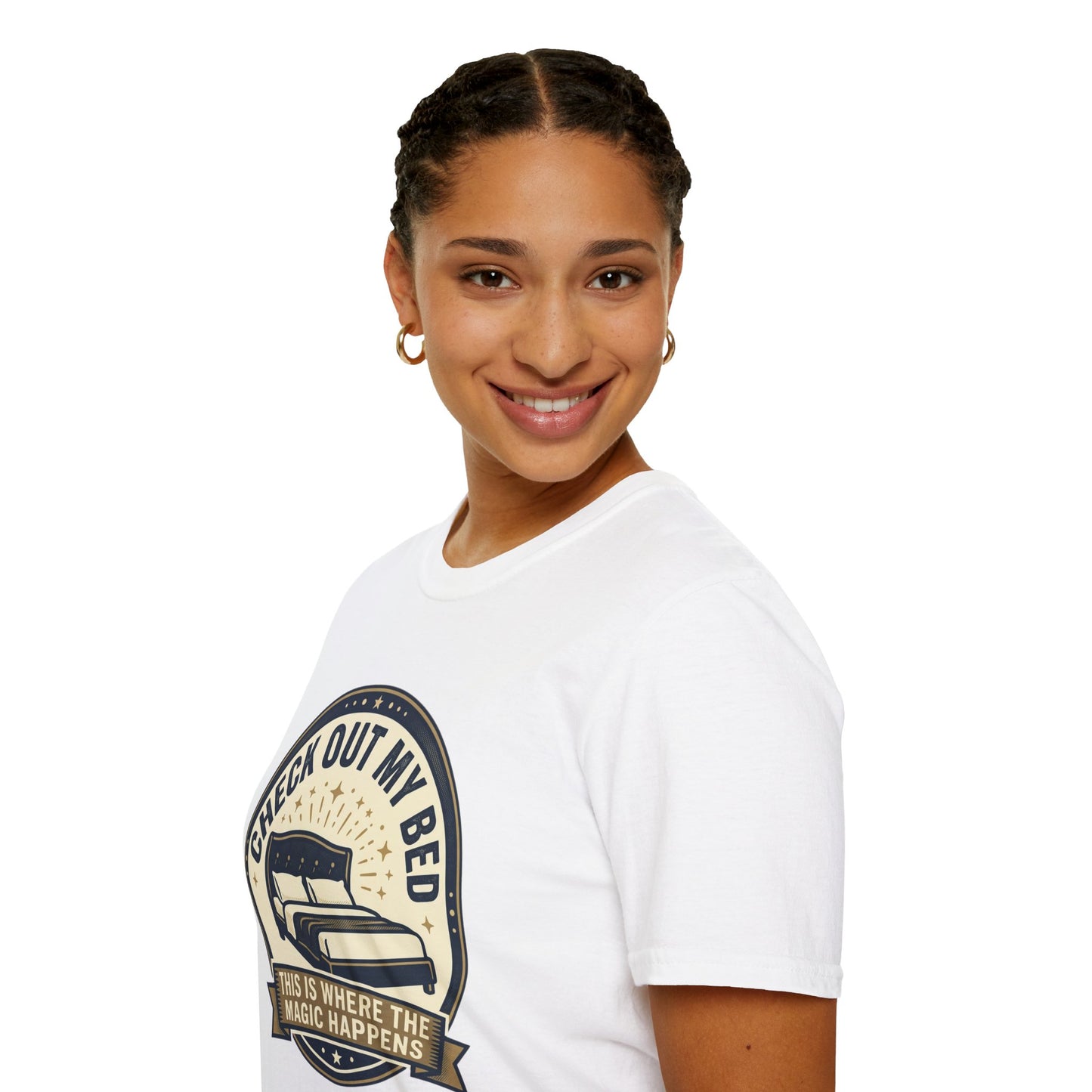 Check Out My Bed T-Shirt – “This Is Where The Magic Happens” Vintage Graphic Tee