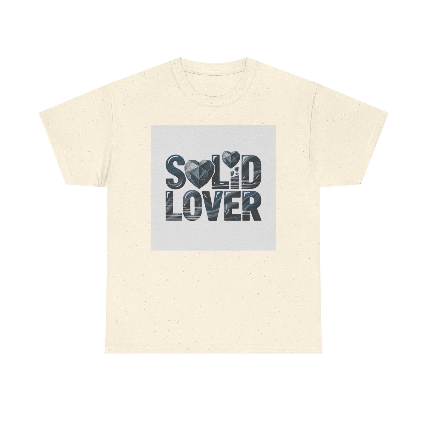 Solid Lover T‑Shirt — Bold Heart Typography Tee for Couples & Romance