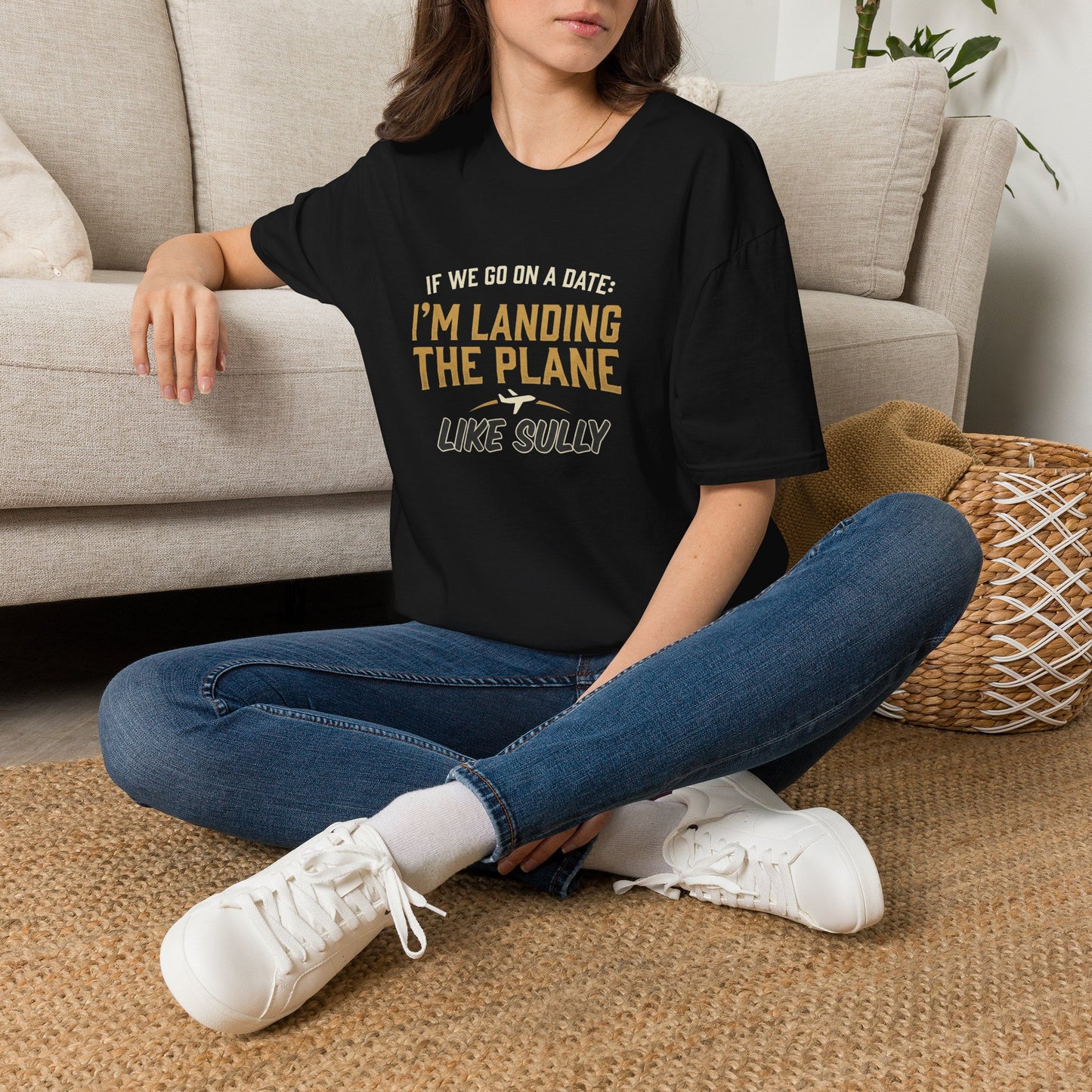 I'm Landing the Plane T-Shirt — Funny Pilot/Flight Crew Tee ("I'm Landing the Plane Like Sully")
