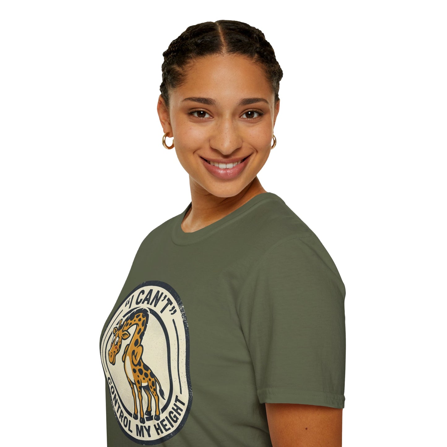 Giraffe 'I Can't Control My Height' T-Shirt