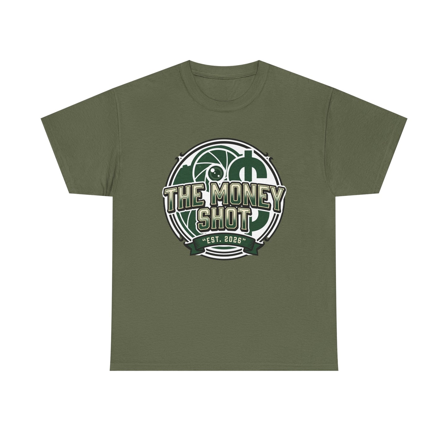 The Money Shot Graphic Tee — Retro Dollar Logo T-Shirt