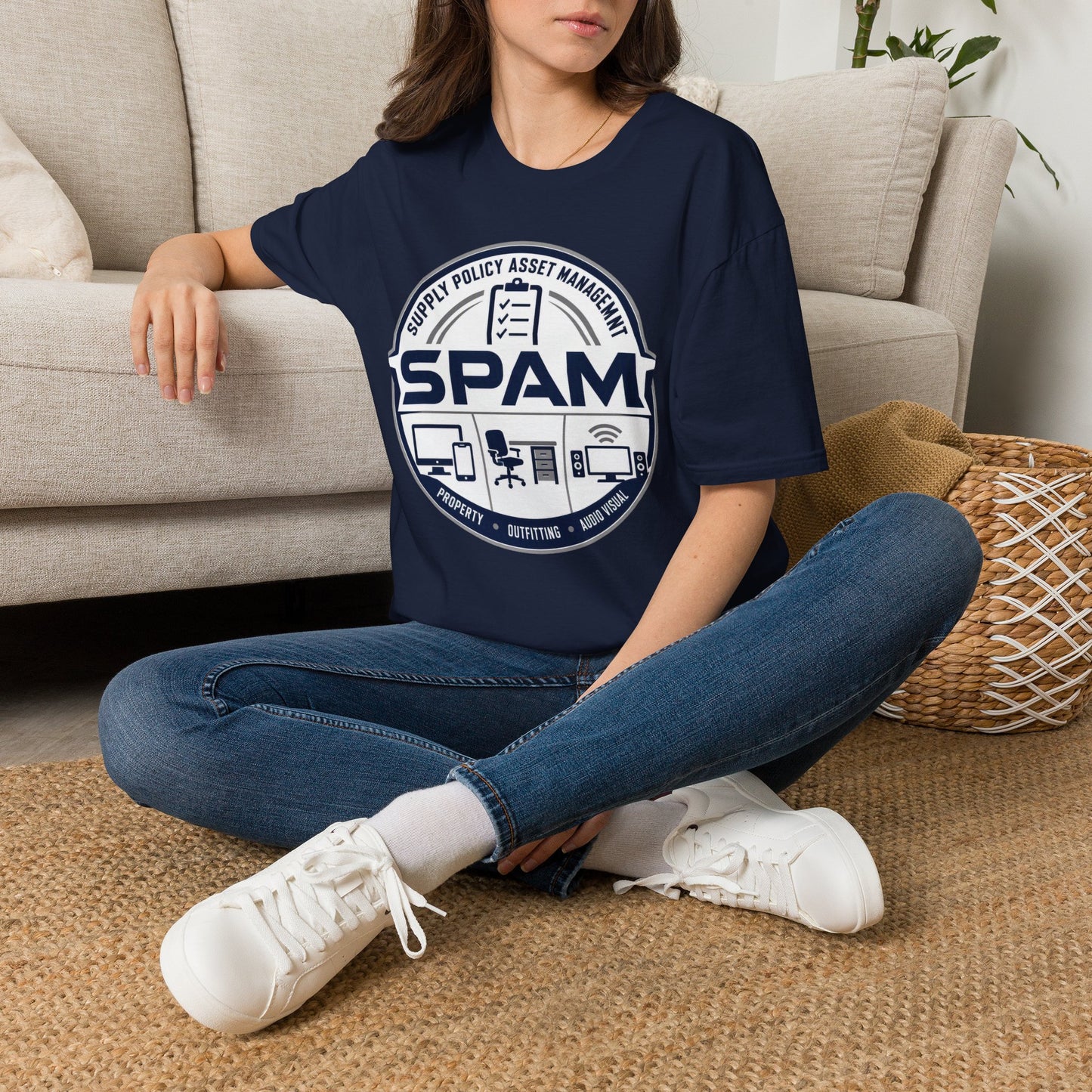 SPAM Supply Policy Asset Management T-Shirt — Logistics/ IT / Admin Graphic Tee