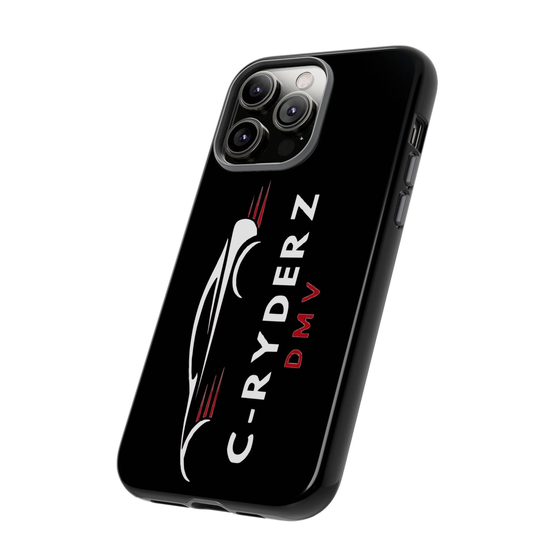 C-Ryderz DMV Black Slim Phone Case — Sporty Car Silhouette Protective Cover Printify