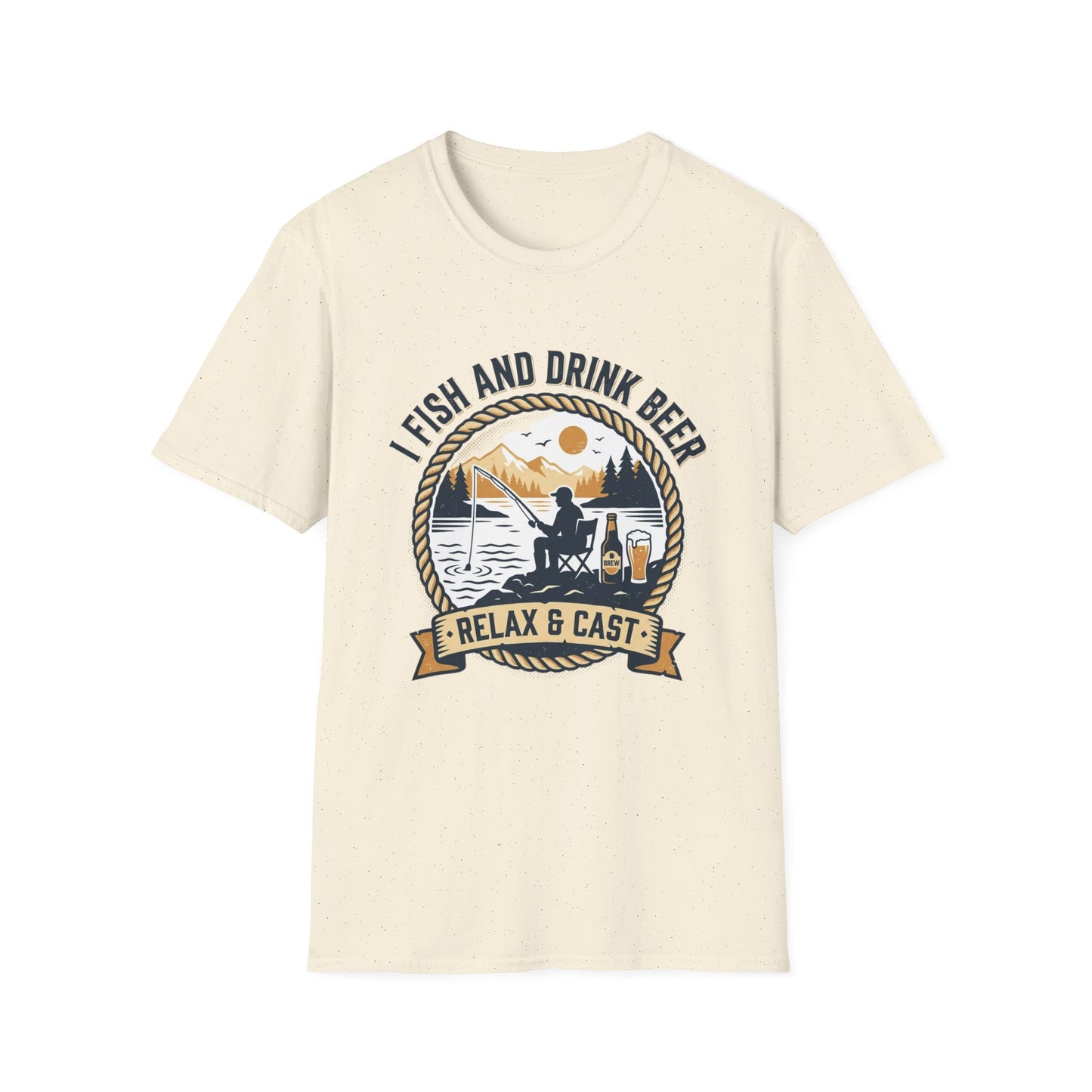 Fishing & Beer T-Shirt — "I Fish and Drink Beer" Relax & Cast Graphic Tee