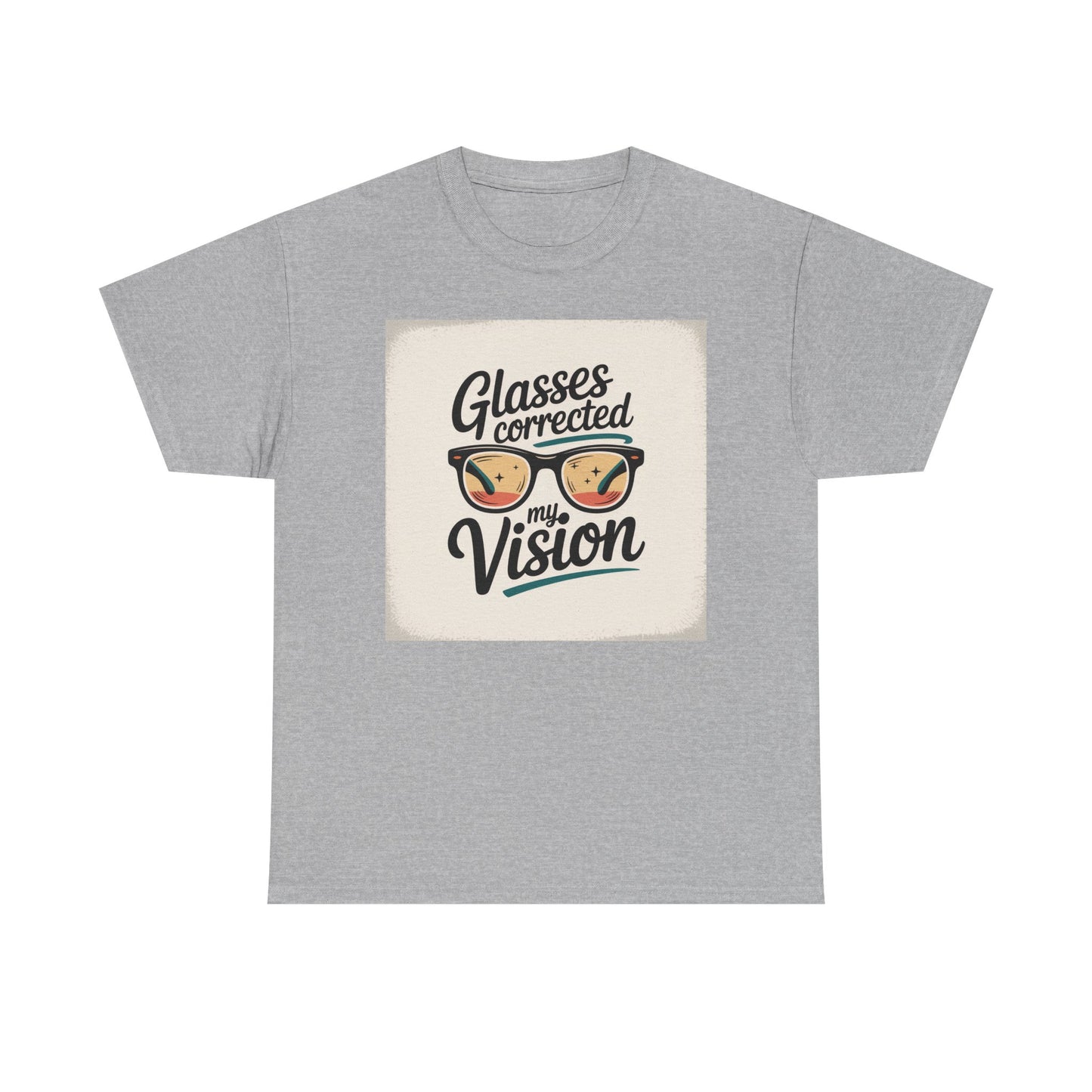 T-Shirt — "Glasses Corrected My Vision" Retro Eyewear Graphic Tee