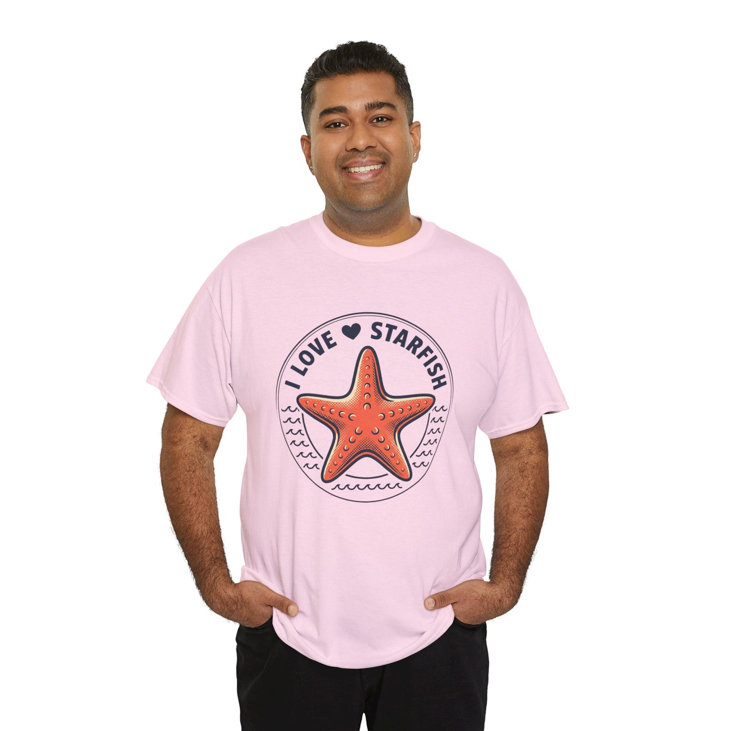 Starfish Tee — "I Love Starfish" Beach Graphic T-Shirt