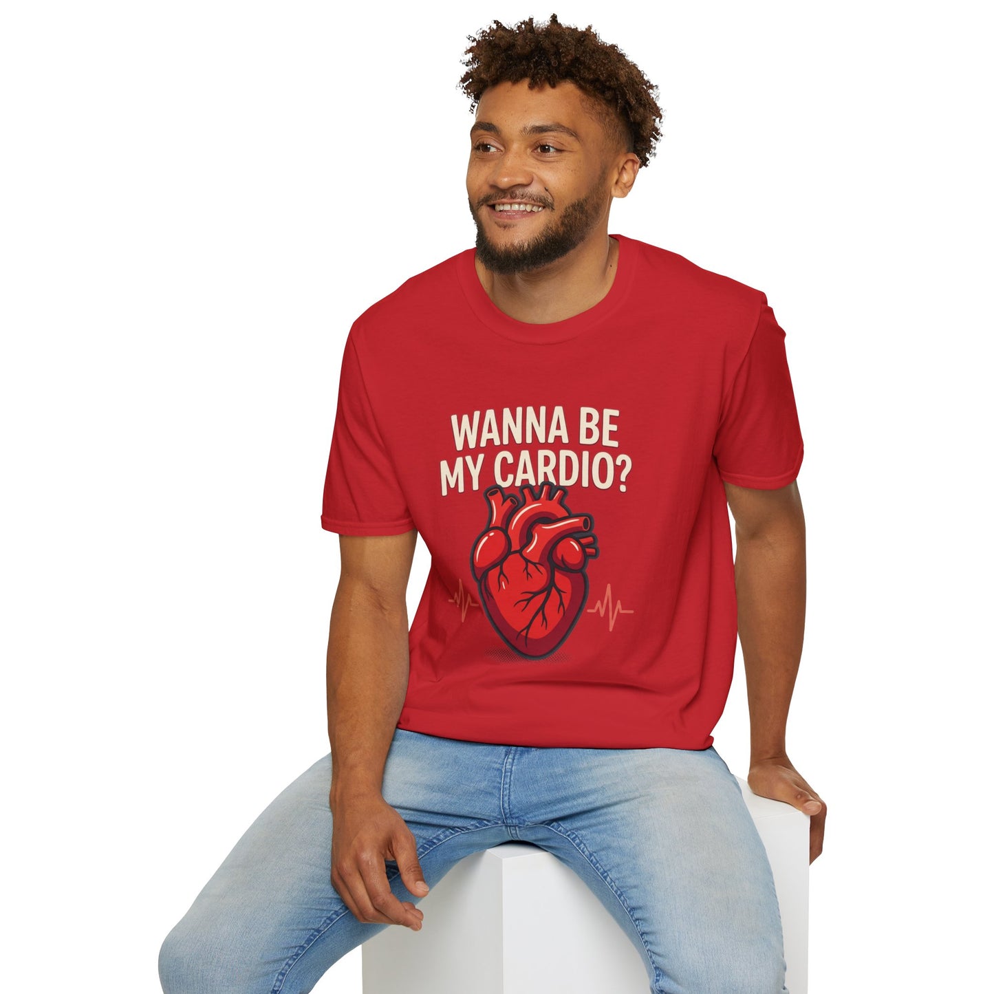 Wanna Be My Cardio? T-Shirt — Cute Anatomical Heart Graphic Tee