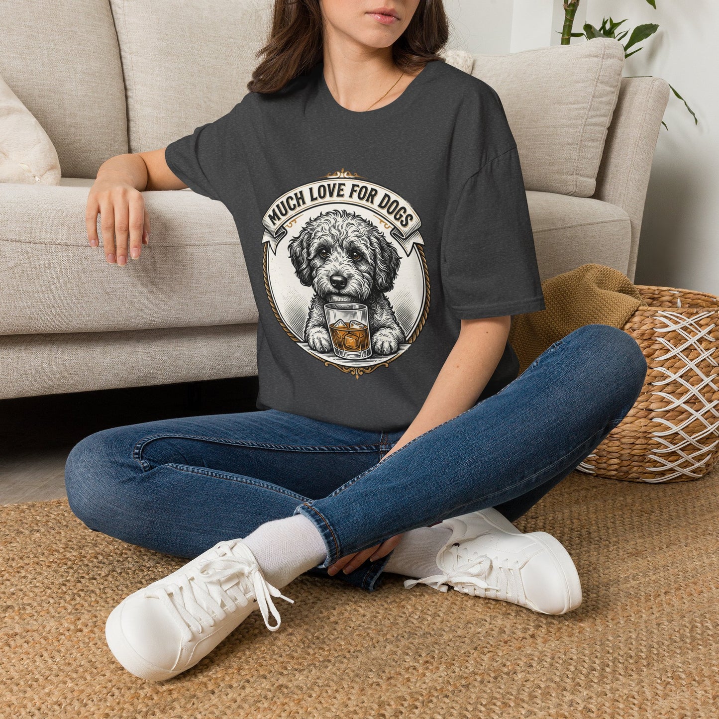 Much Love for Dogs T-Shirt — Vintage Dog Illustration Tee