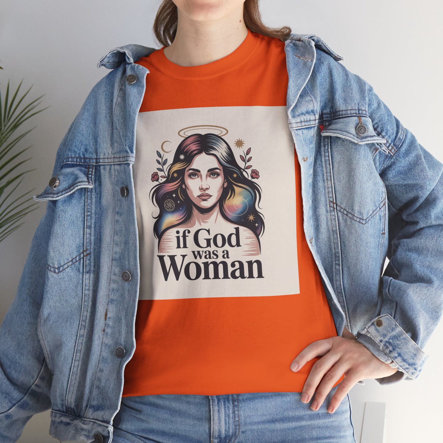 If God Was a Woman T-Shirt — Feminist Retro Portrait Tee