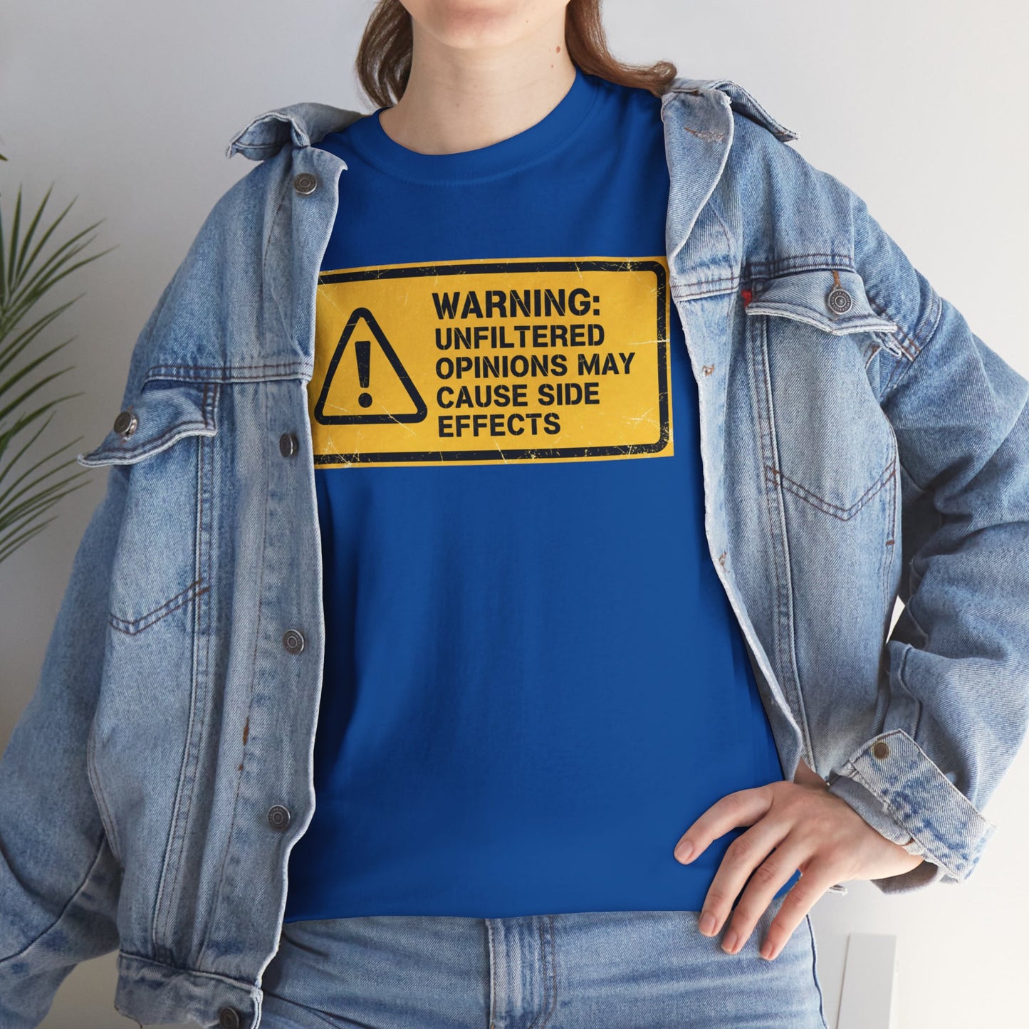 T-Shirt — "Warning: Unfiltered Opinions May Cause Side Effects" Graphic Tee