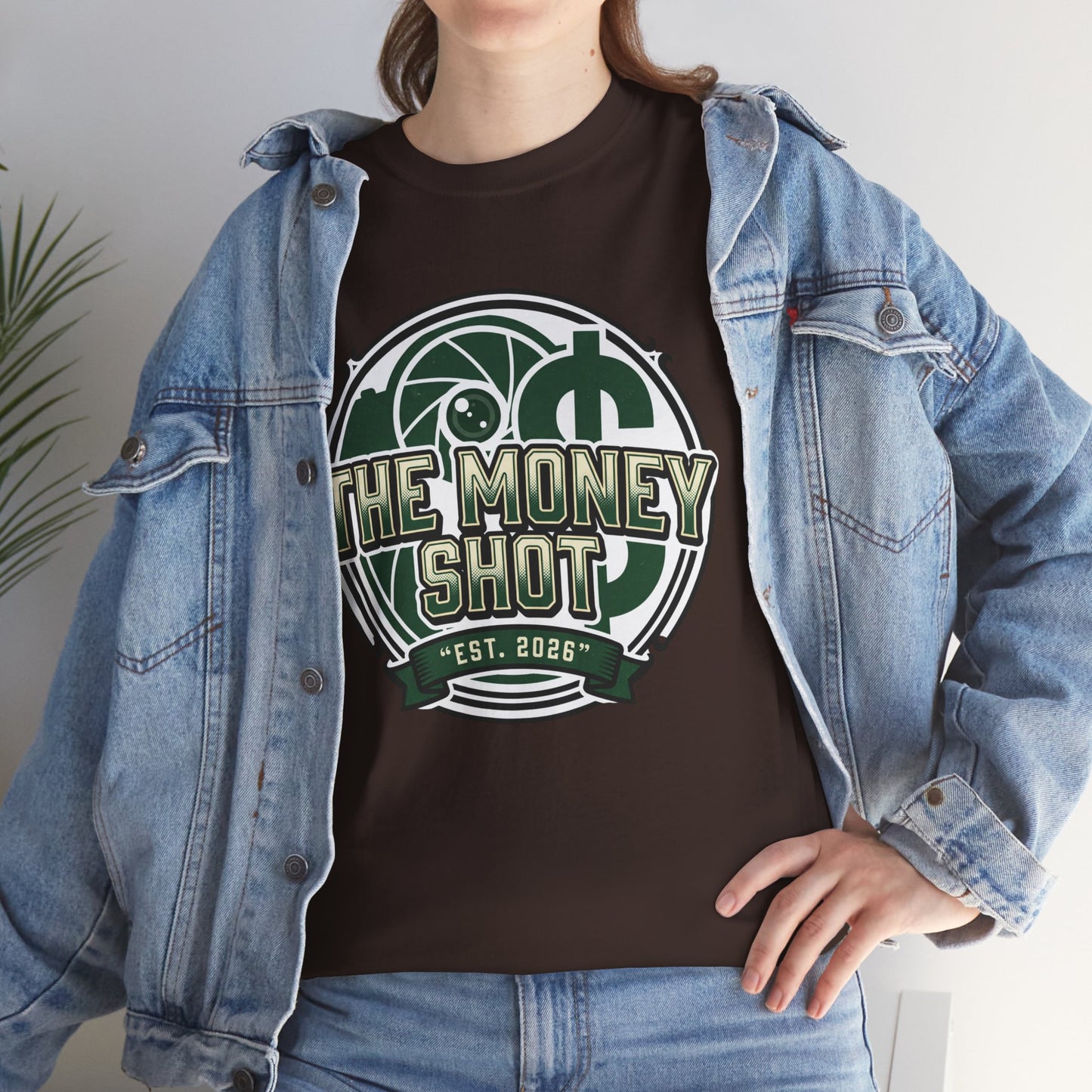 The Money Shot Graphic Tee — Retro Dollar Logo T-Shirt