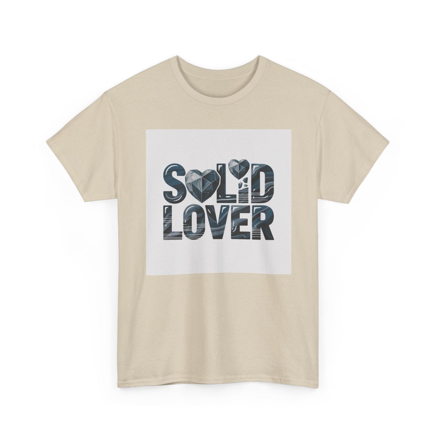 Solid Lover T‑Shirt — Bold Heart Typography Tee for Couples & Romance