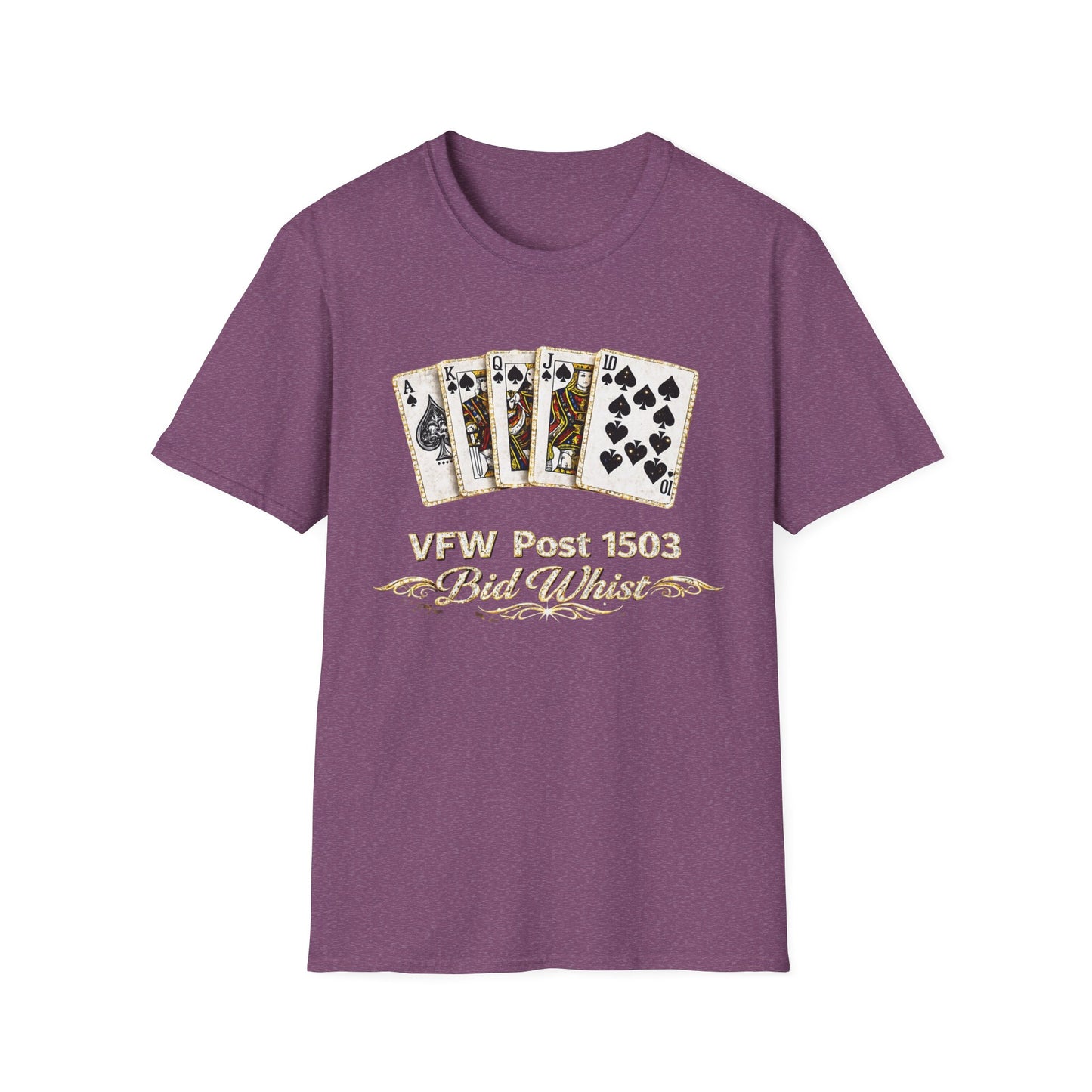 Bid Whist Playing Cards Tee — VFW Post 1503 Card Game T-Shirt