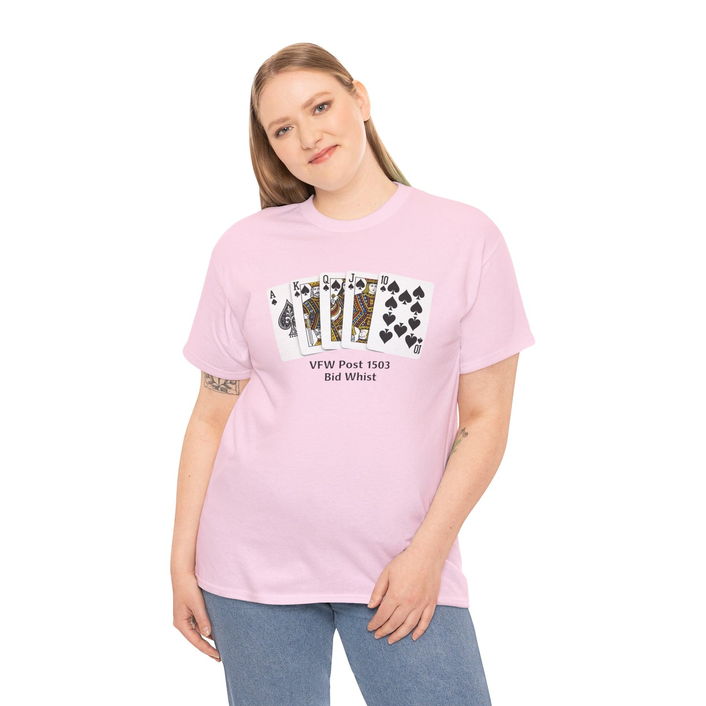 Bid Whist Card Tee — VFW Post 1501 Poker Night T-Shirt