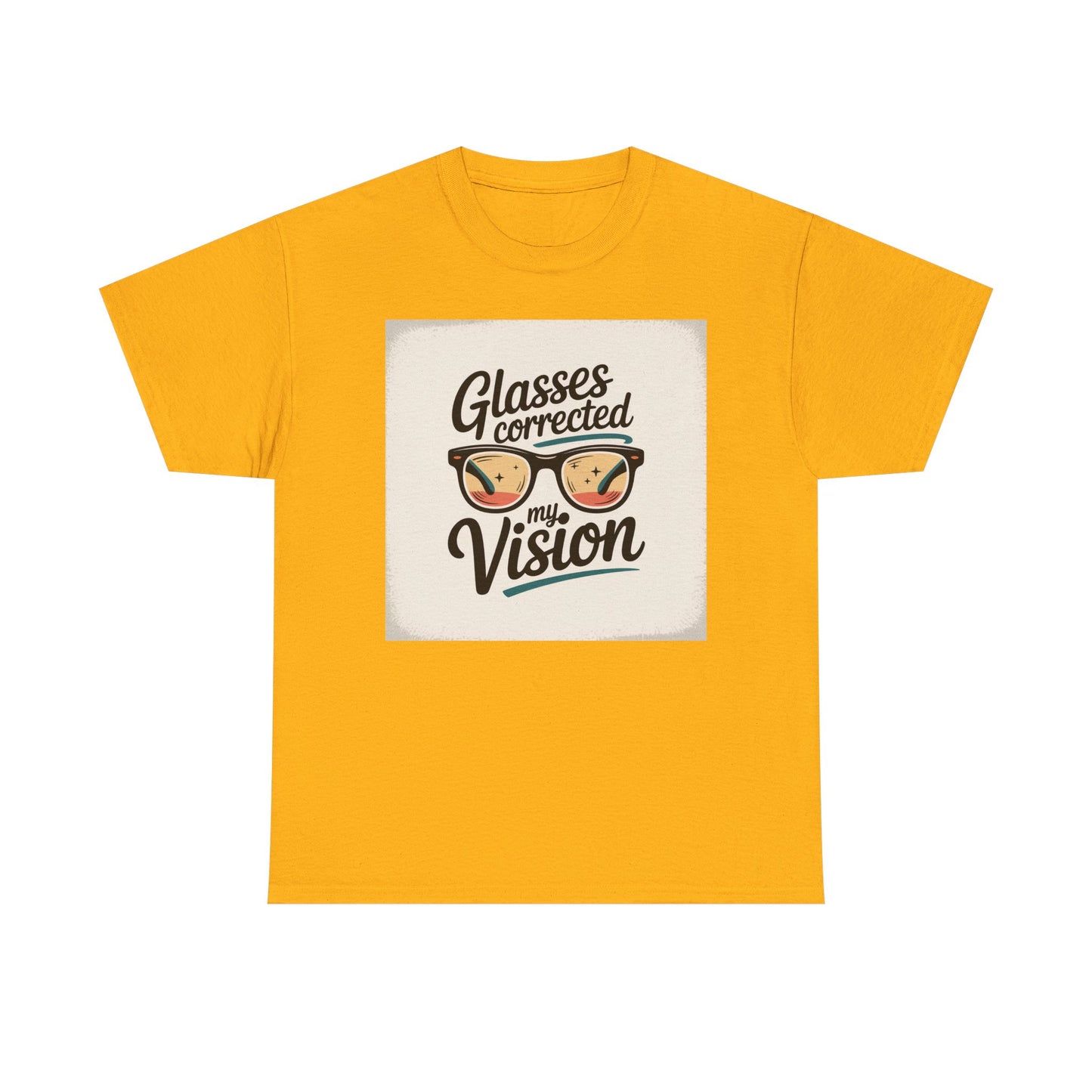 T-Shirt — "Glasses Corrected My Vision" Retro Eyewear Graphic Tee
