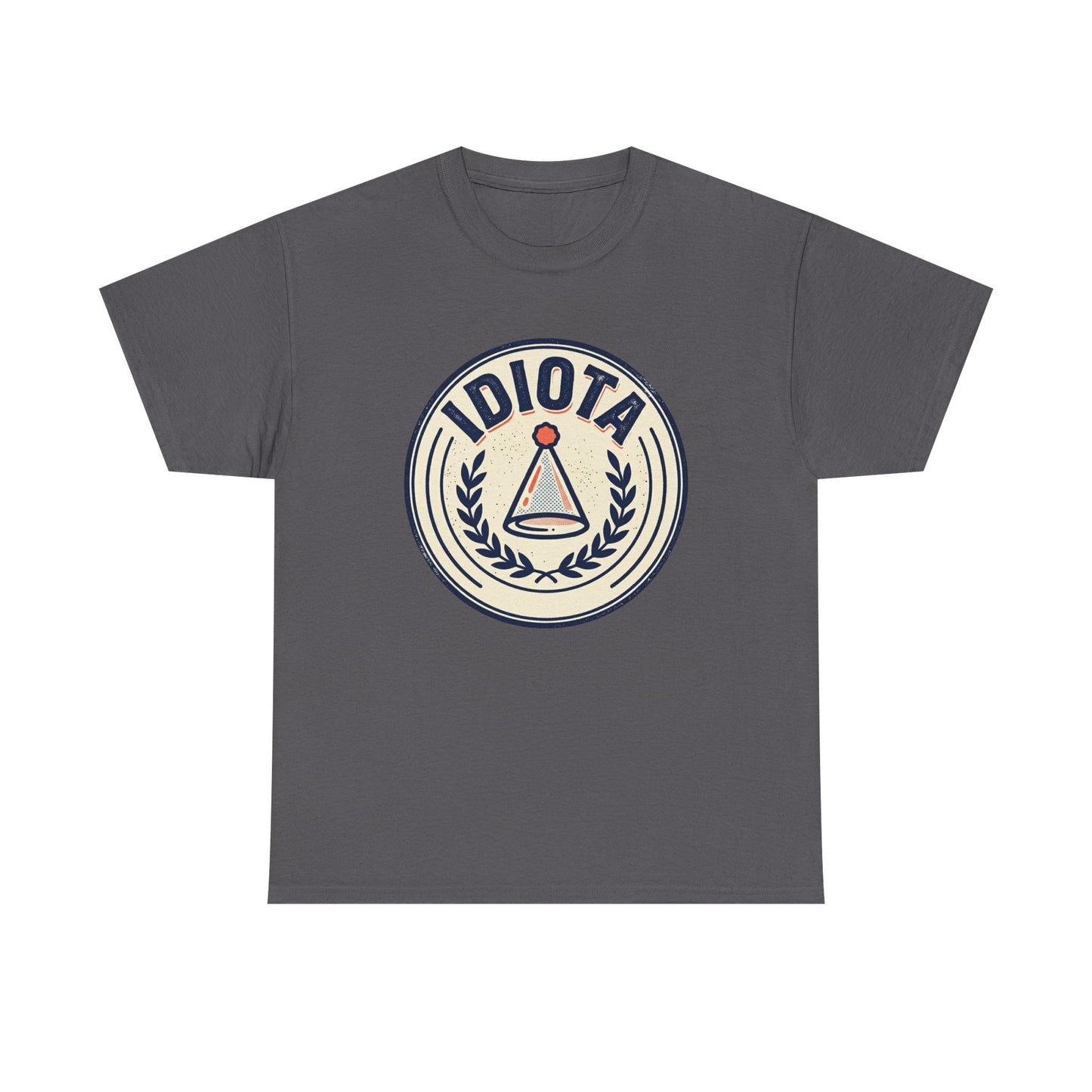 Idiota Crest T-Shirt — Vintage Emblem Graphic Tee