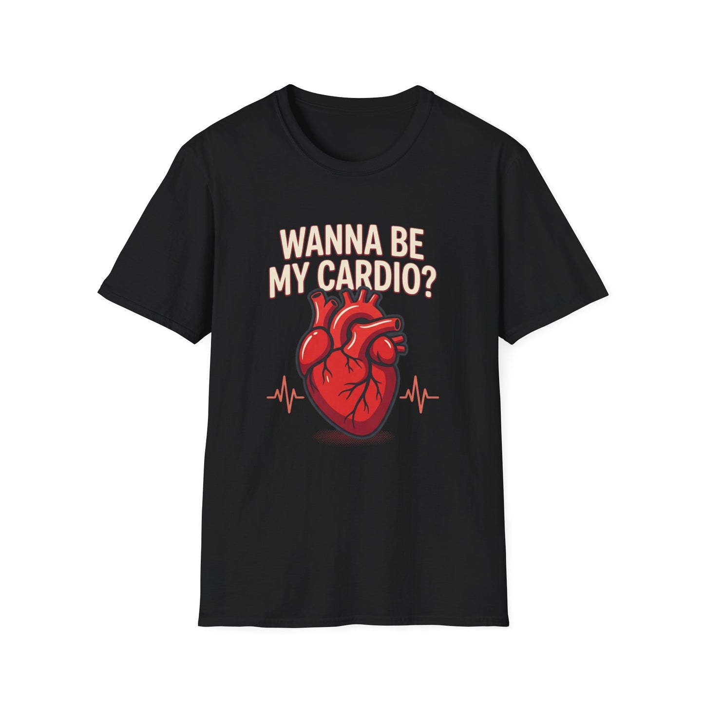 Wanna Be My Cardio? T-Shirt — Cute Anatomical Heart Graphic Tee