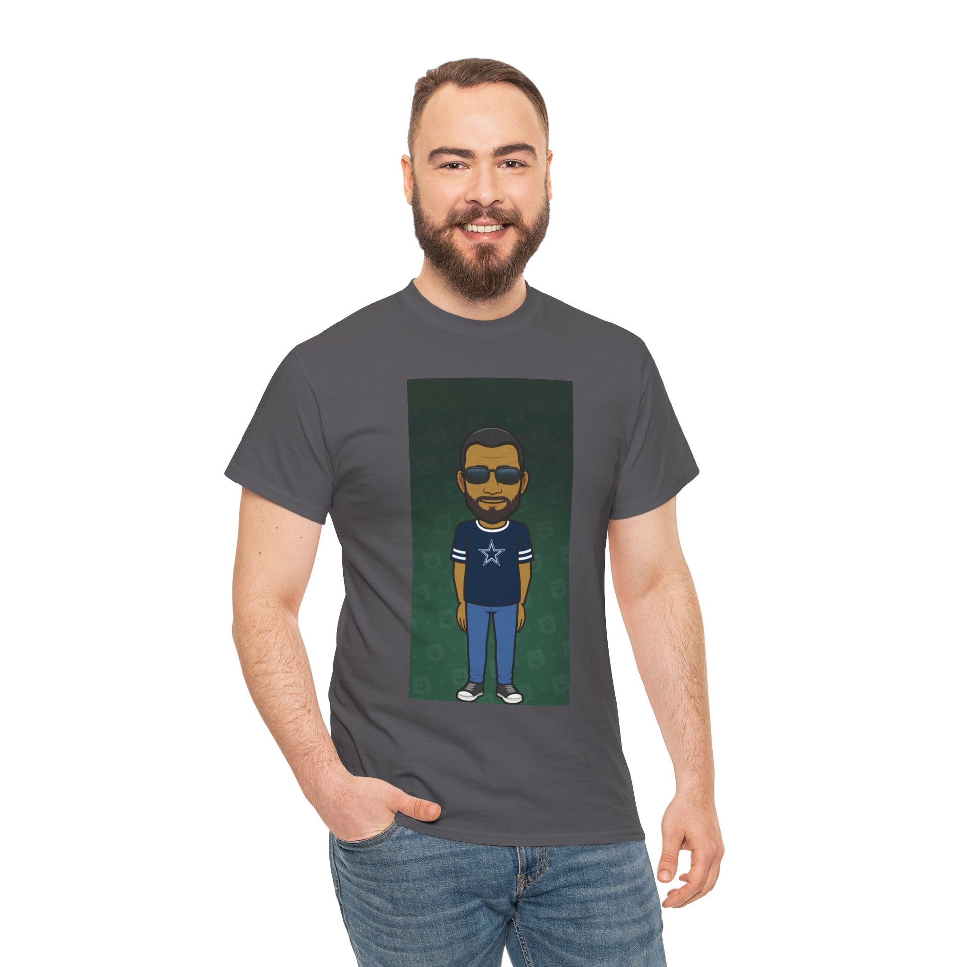 Cartoon Guy Graphic Tee — Personalized Avatar Shirt Printify