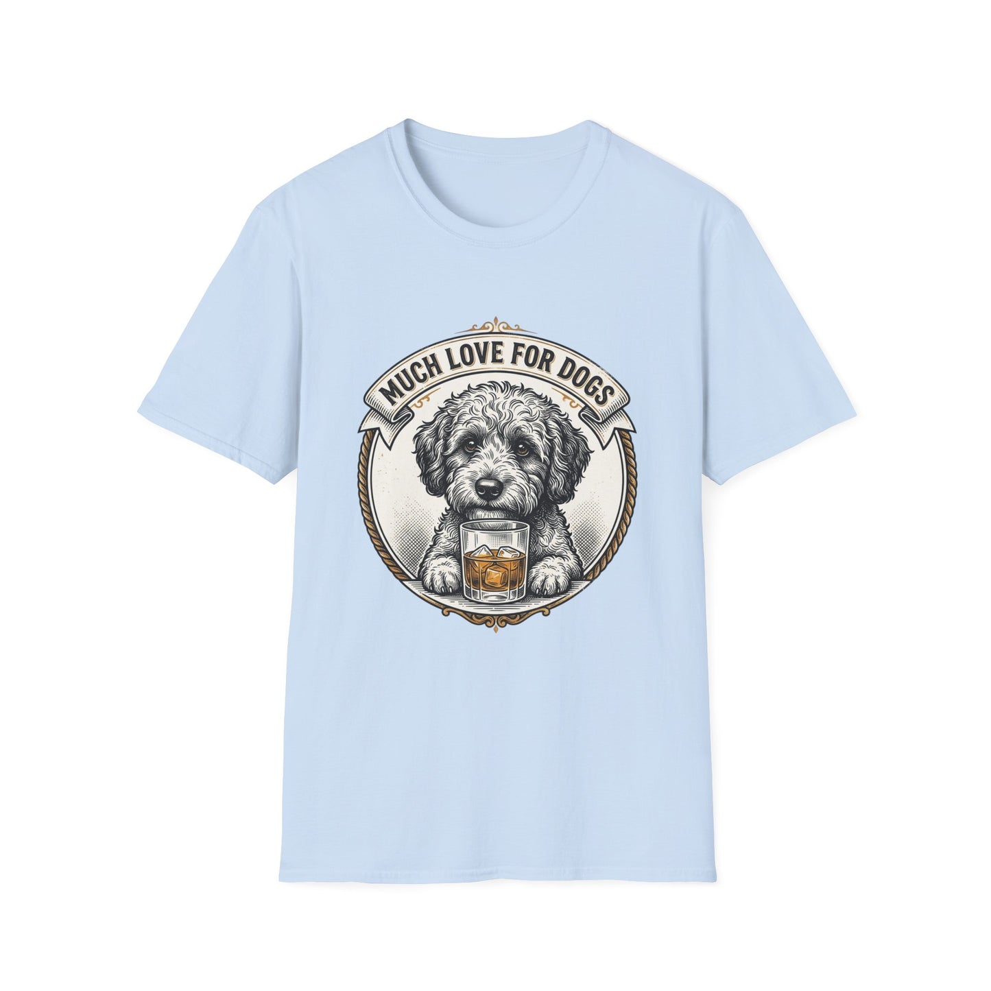 Much Love for Dogs T-Shirt — Vintage Dog Illustration Tee